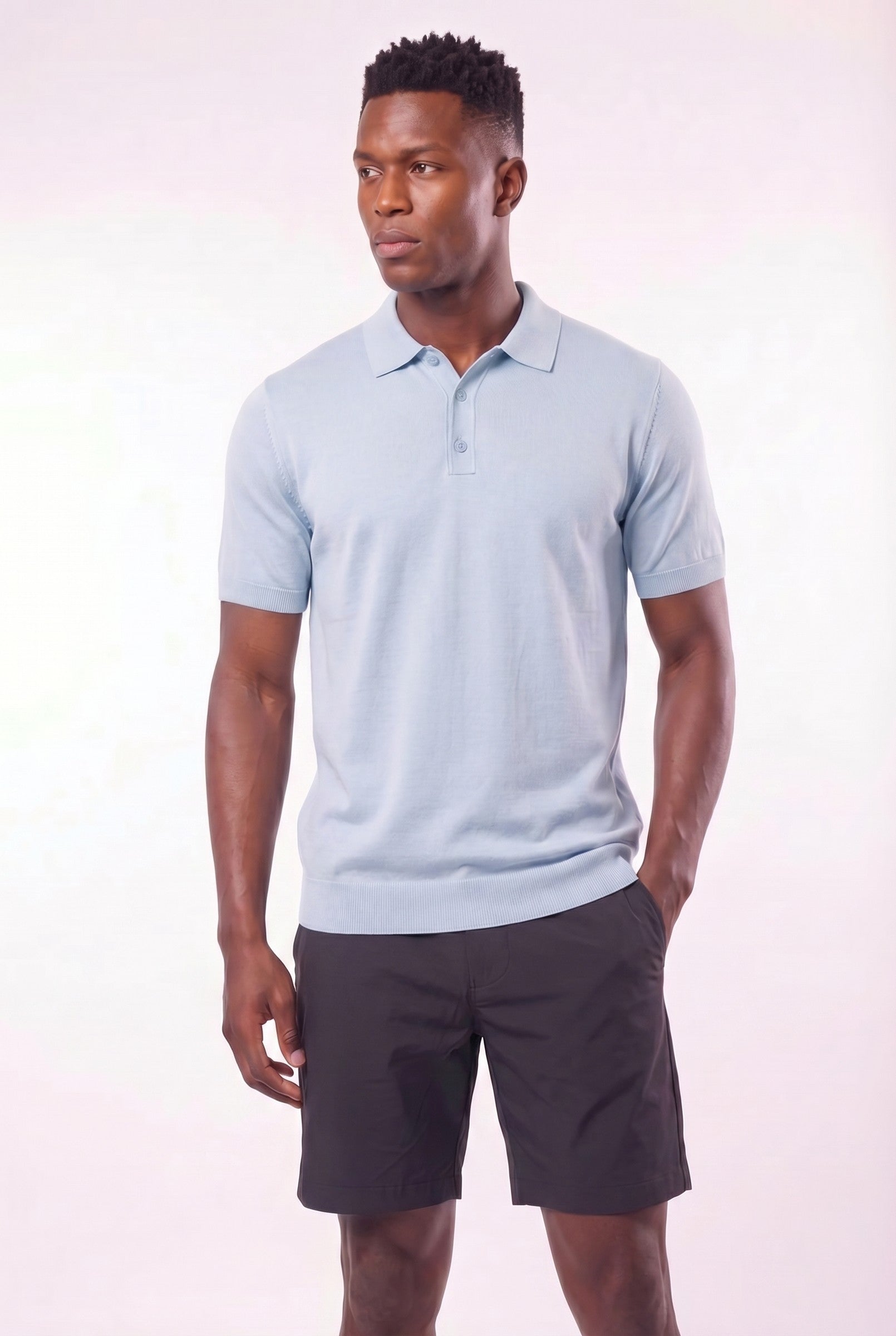 Men's Fine Knit Polo Shirt | Blackstone London