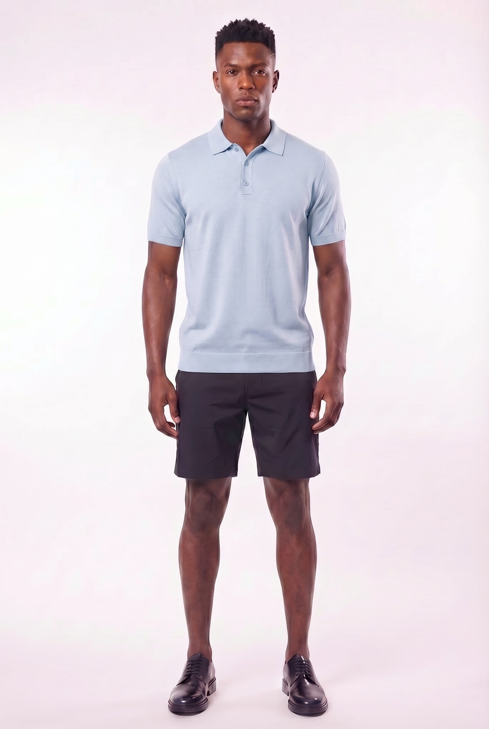 Men's Fine Knit Polo Shirt | Blackstone London