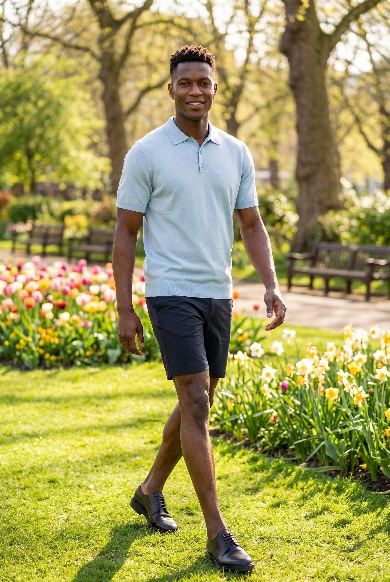 Men's Fine Knit Polo Shirt | Blackstone London