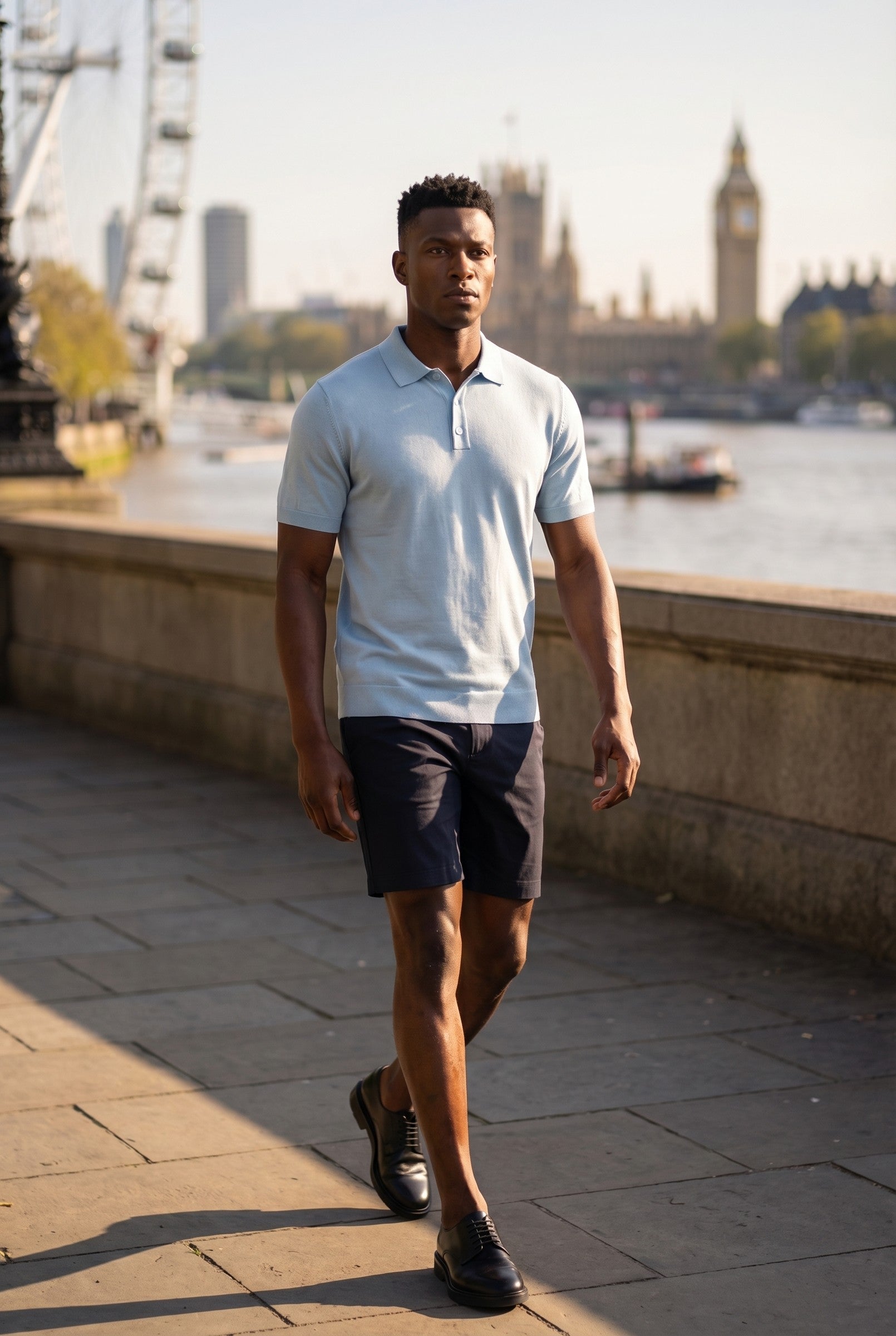 Men's Fine Knit Polo Shirt | Blackstone London