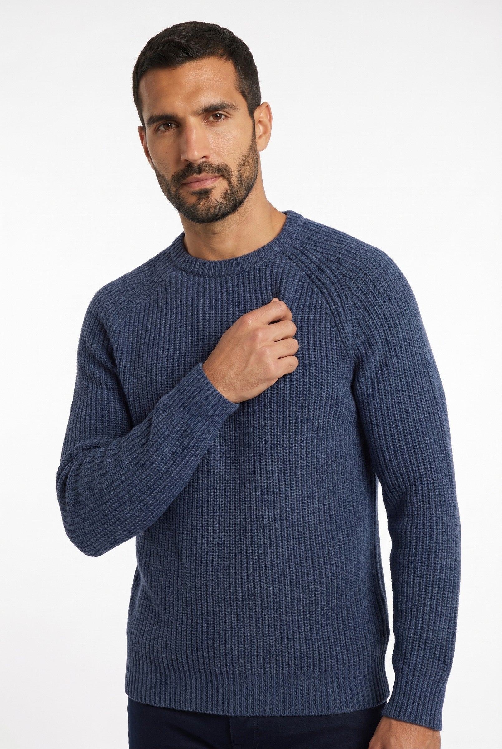 Men's 100% Cotton Fisherman Knit Jumper | Blackstone London
