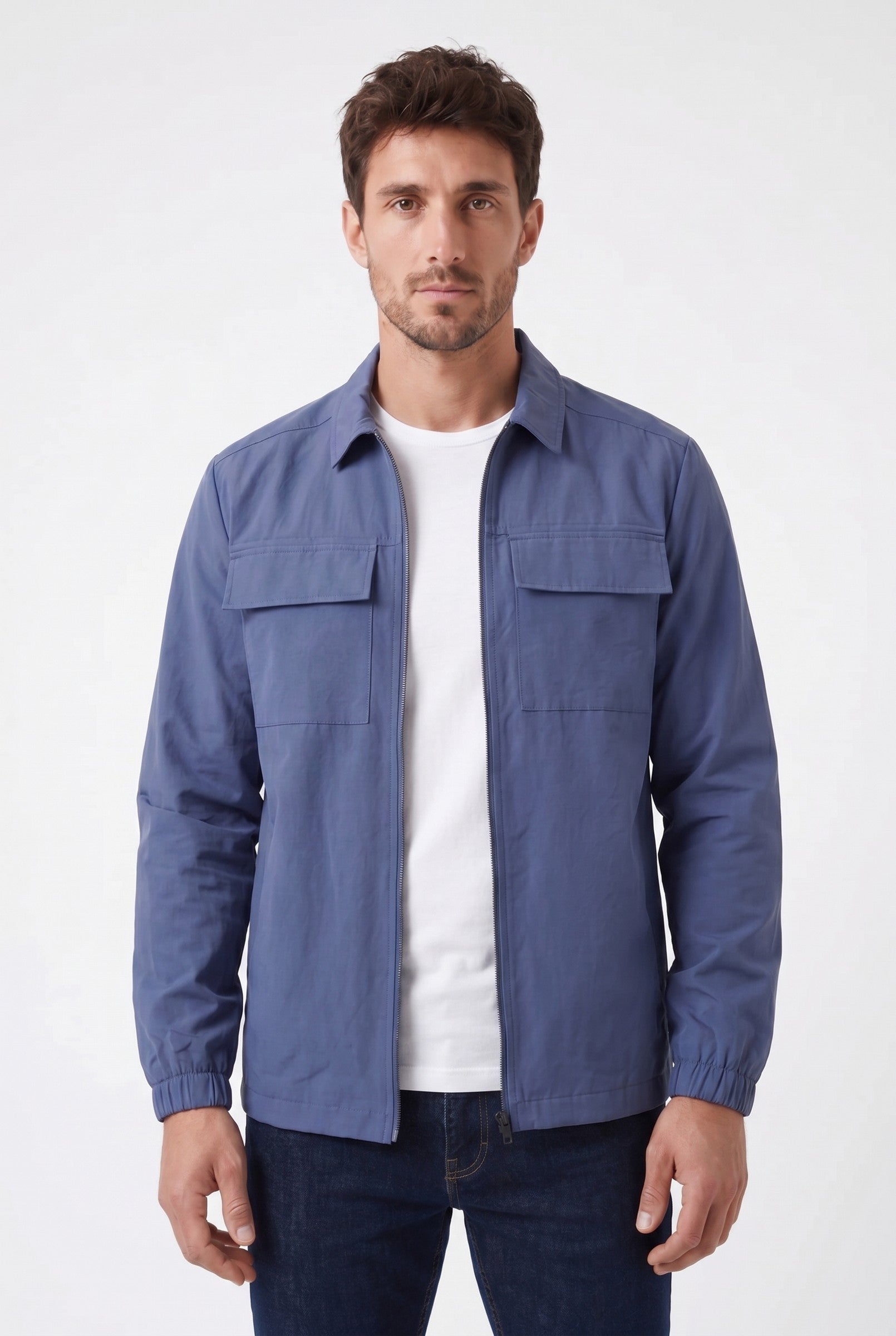 Men's Smart Utility Overshirt | Blackstone London
