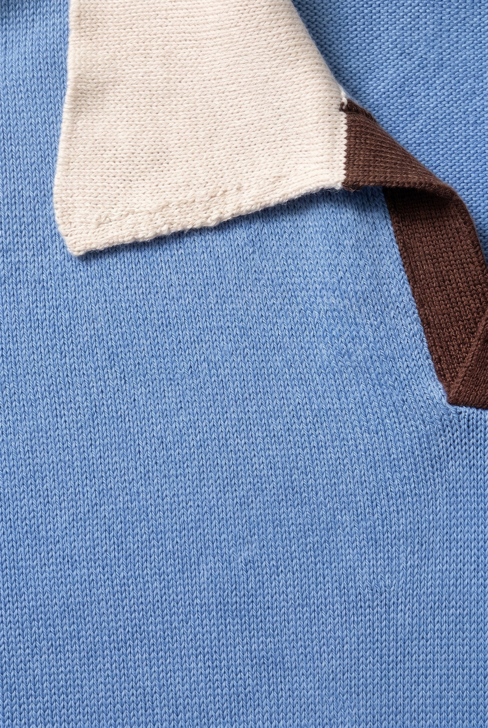 Men's Contrast Collar Knit Polo Shirt | Blackstone London