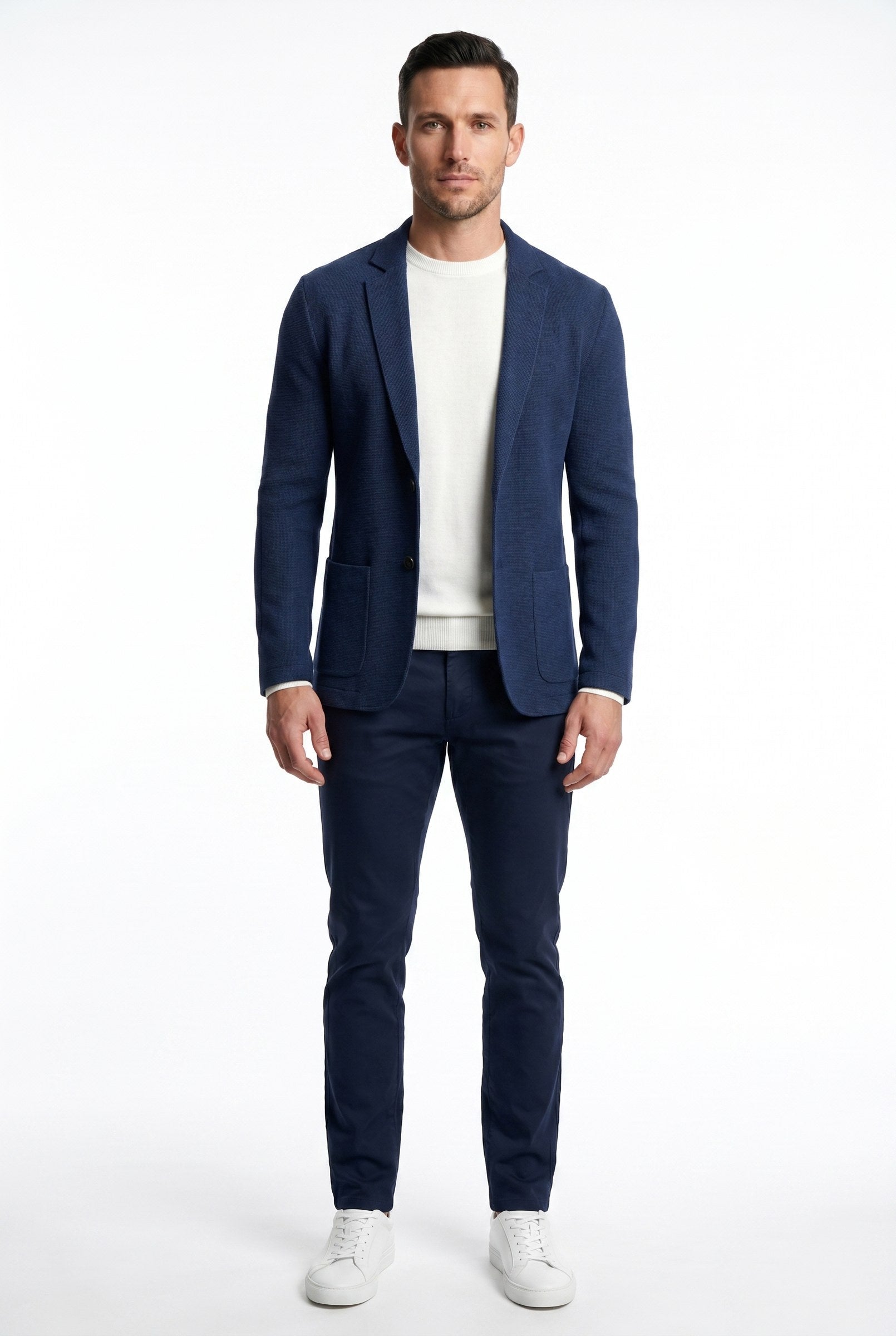 Men's Knitted Deconstructed Blazer | Blackstone London