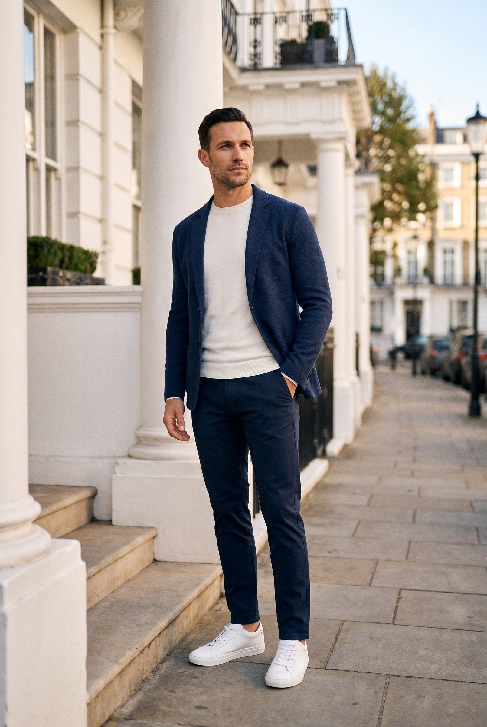 Men's Knitted Deconstructed Blazer | Blackstone London