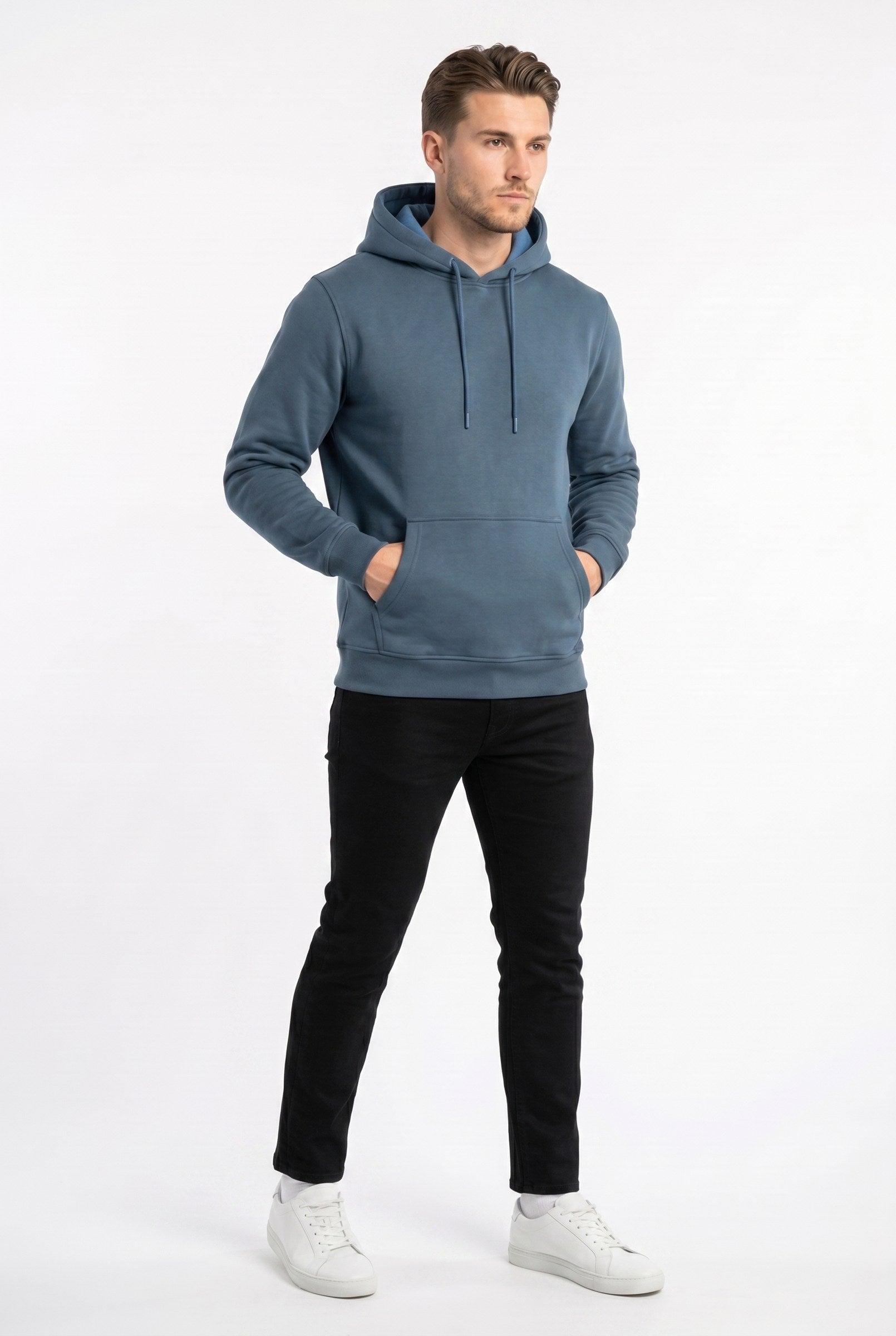 Men's Fundamental Fleece Pullover Hoodie | Blackstone London