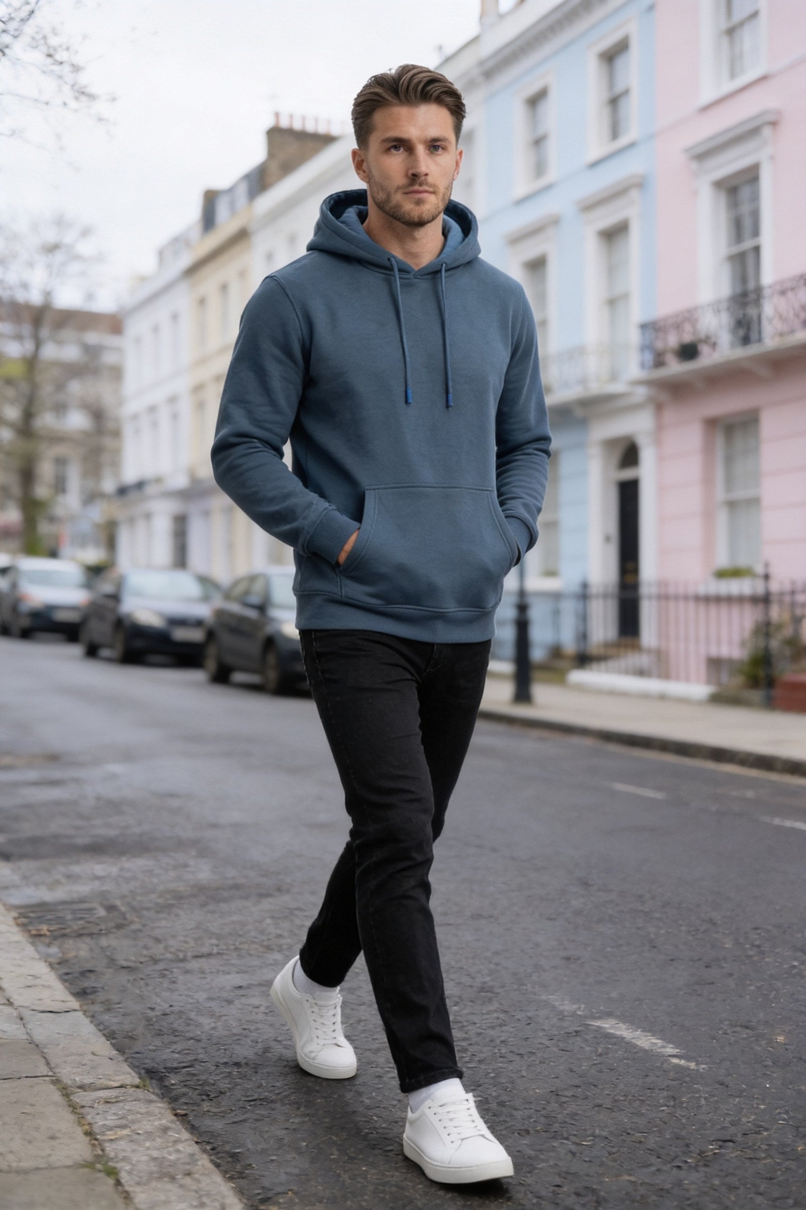 Men's Fundamental Fleece Pullover Hoodie | Blackstone London