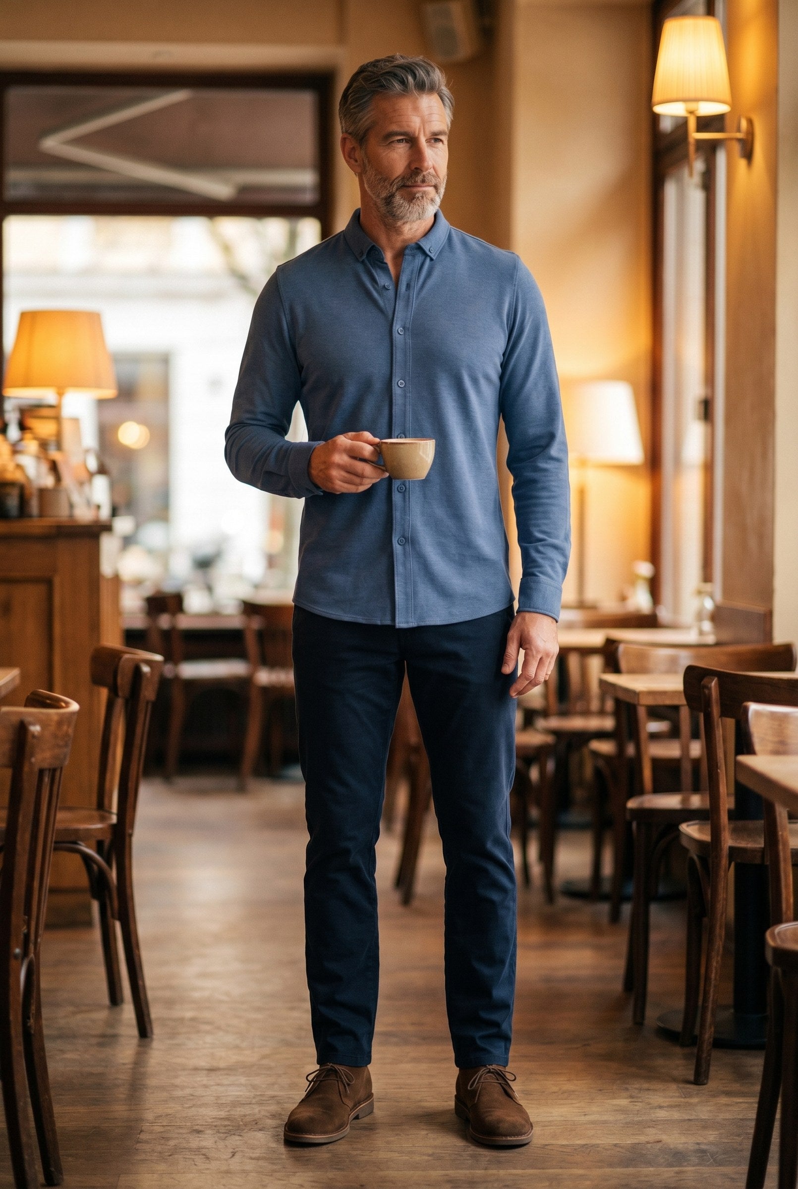 Men's Galloway Pique Jersey Shirt | Blackstone London