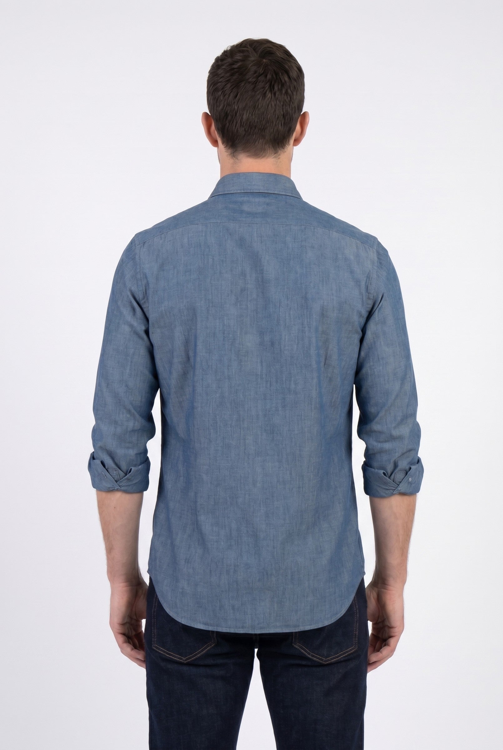 Men's Slim Chambray Shirt | Blackstone London