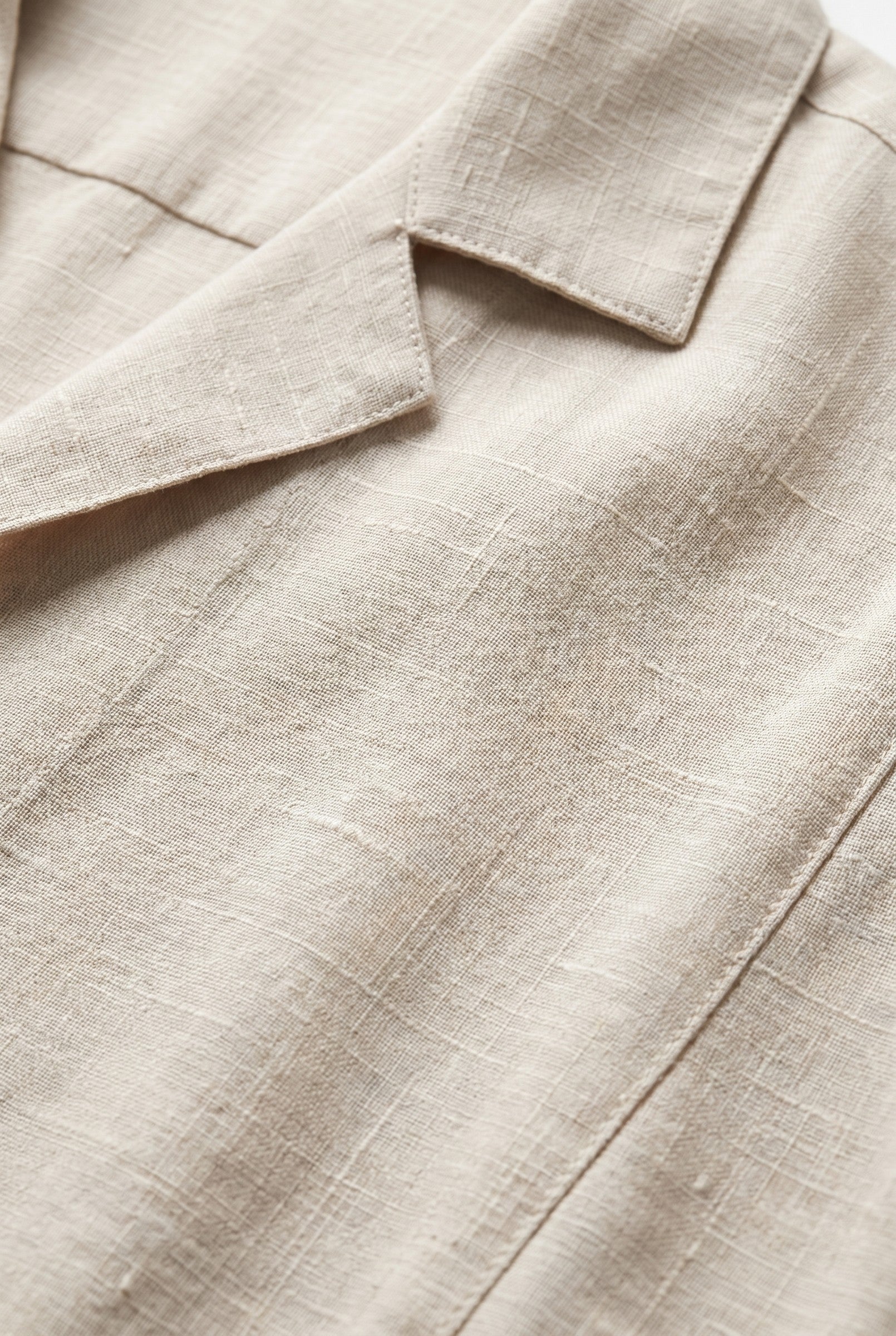Men's Stretch Linen Blend Cuban Collar Shirt | Blackstone London