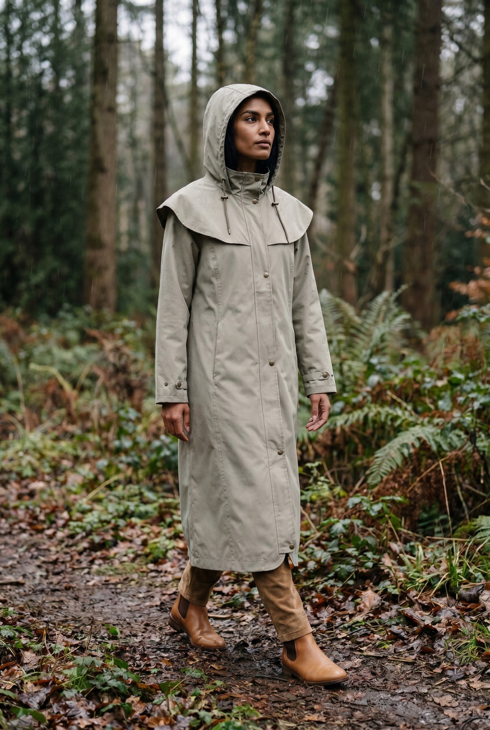 Women's Long Waterproof Raincoat | Blackstone London