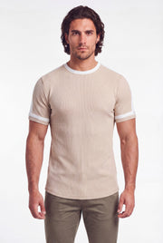 Men's Textured Ringer Crewneck T-Shirt | Blackstone London