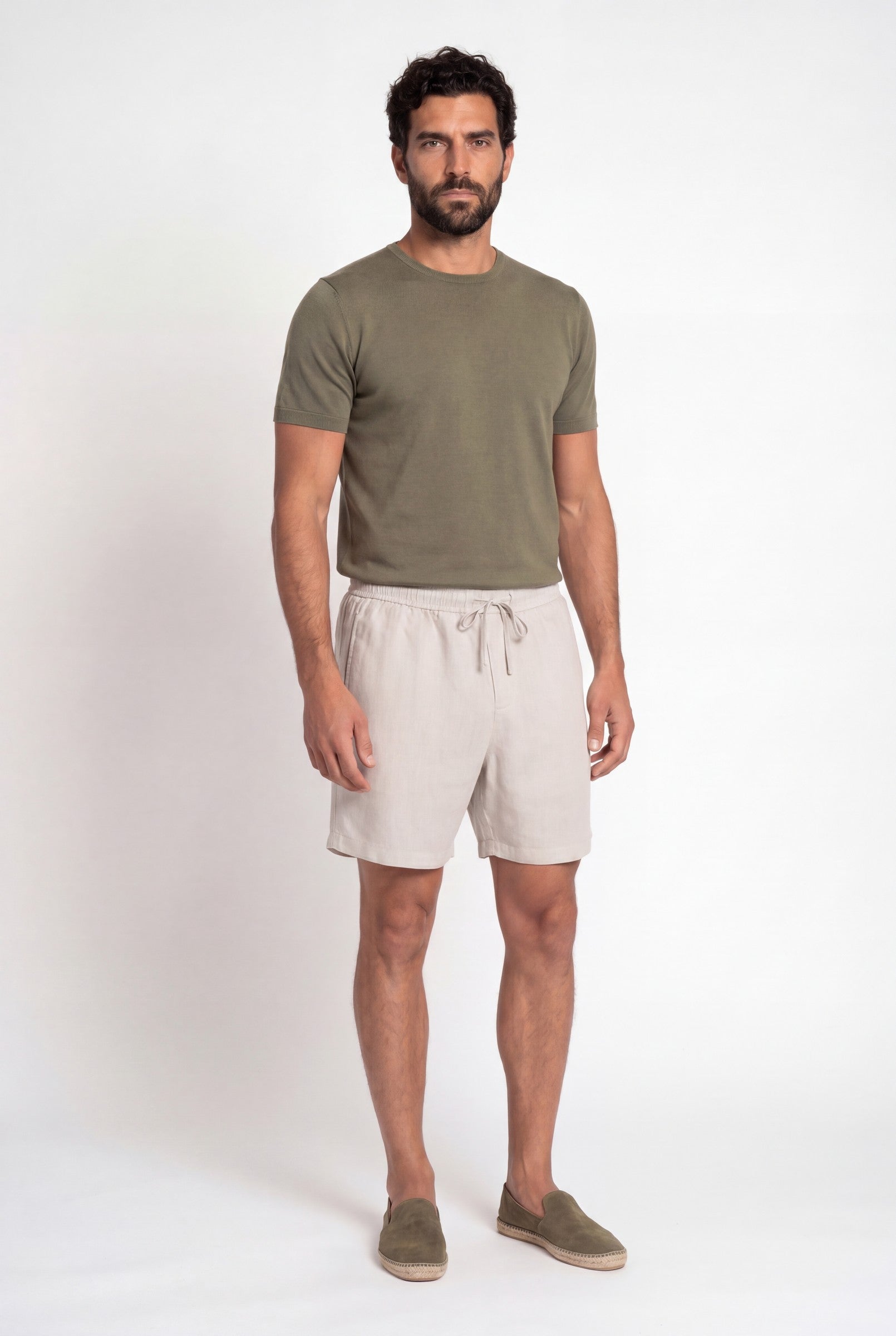 Men's Premium Linen Drawstring Shorts | Blackstone London