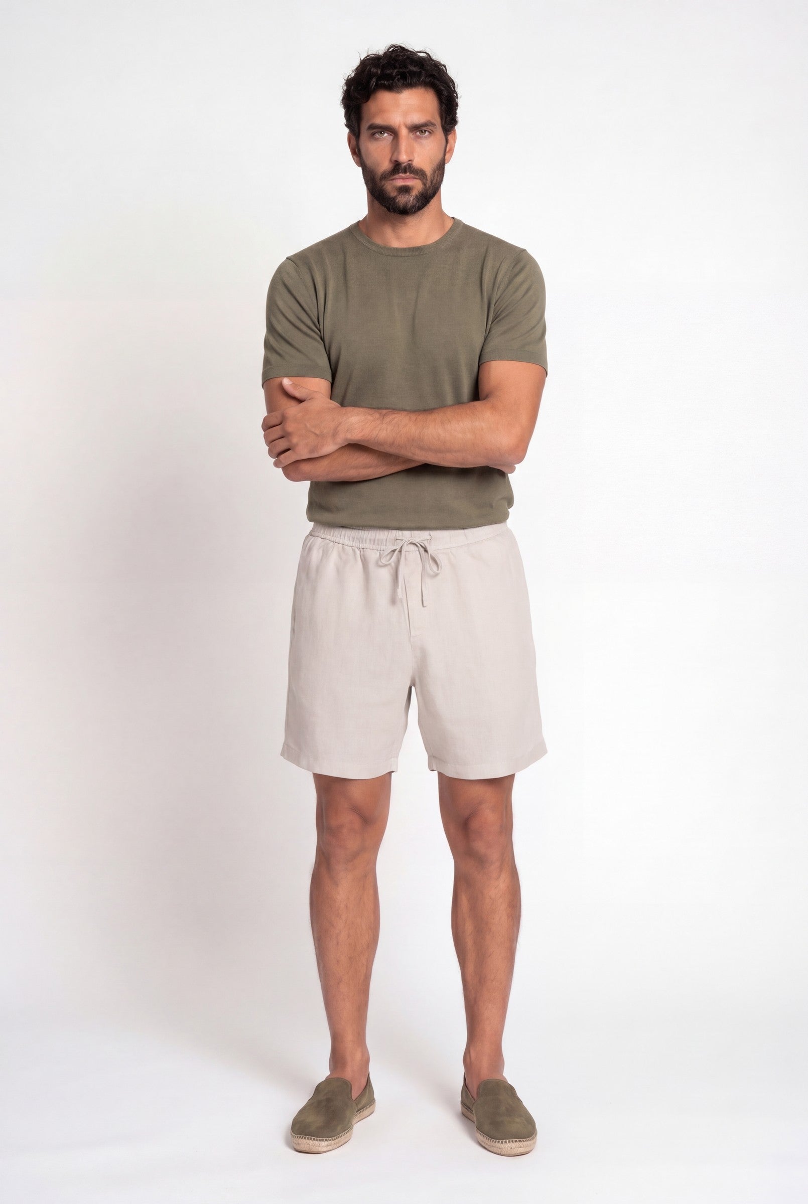 Men's Premium Linen Drawstring Shorts | Blackstone London