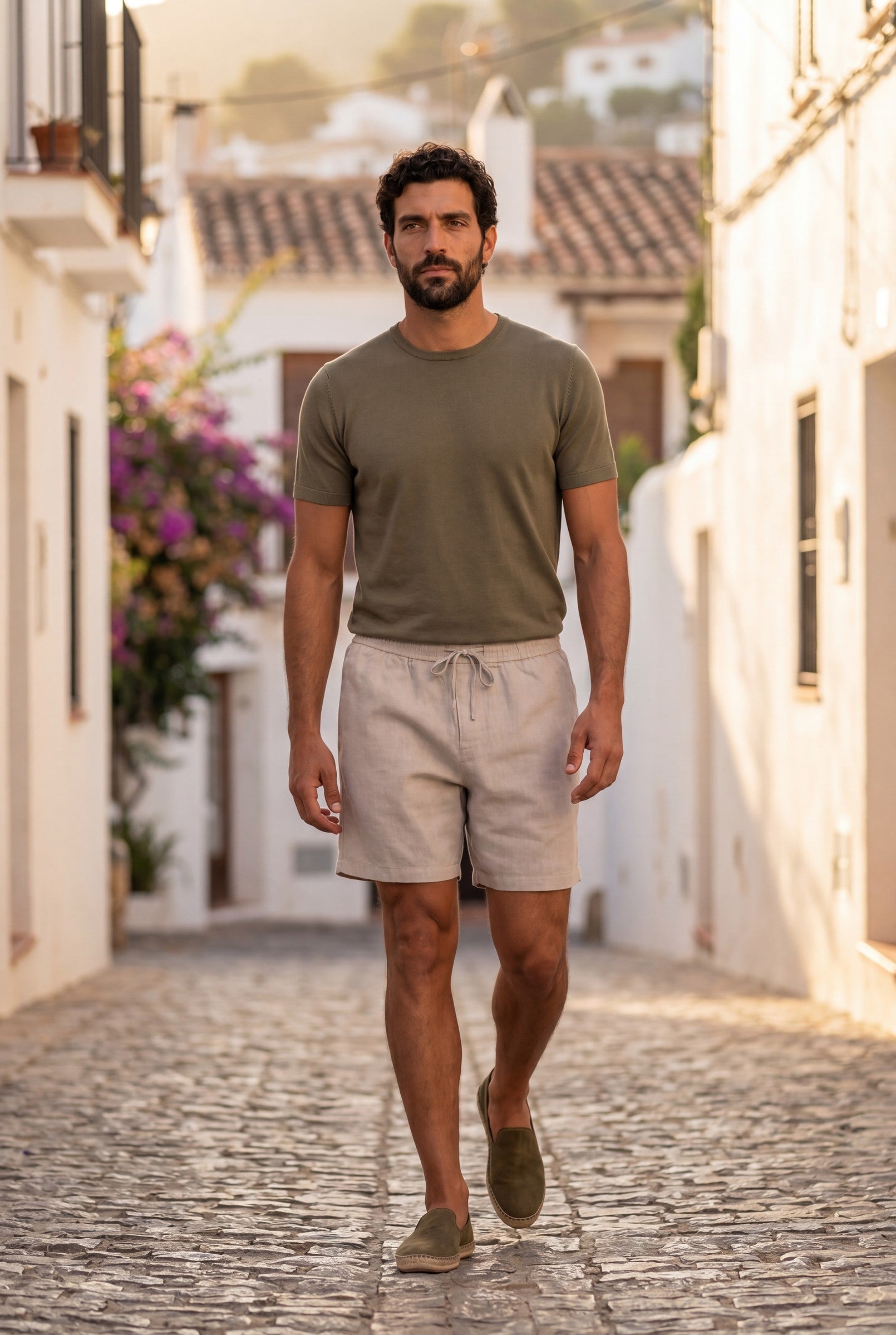 Men's Premium Linen Drawstring Shorts | Blackstone London