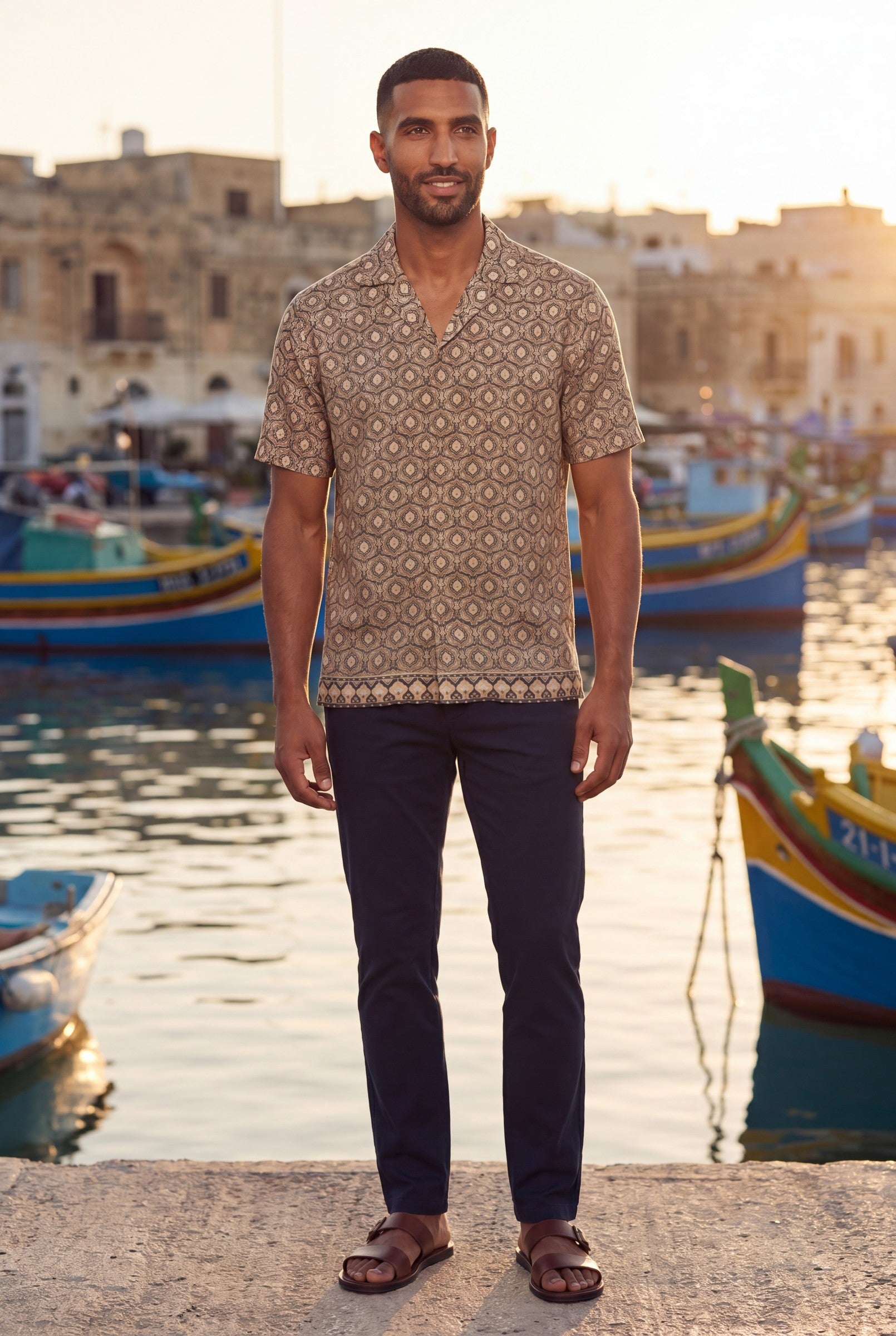 Men's Printed Resort Shirt | Blackstone London