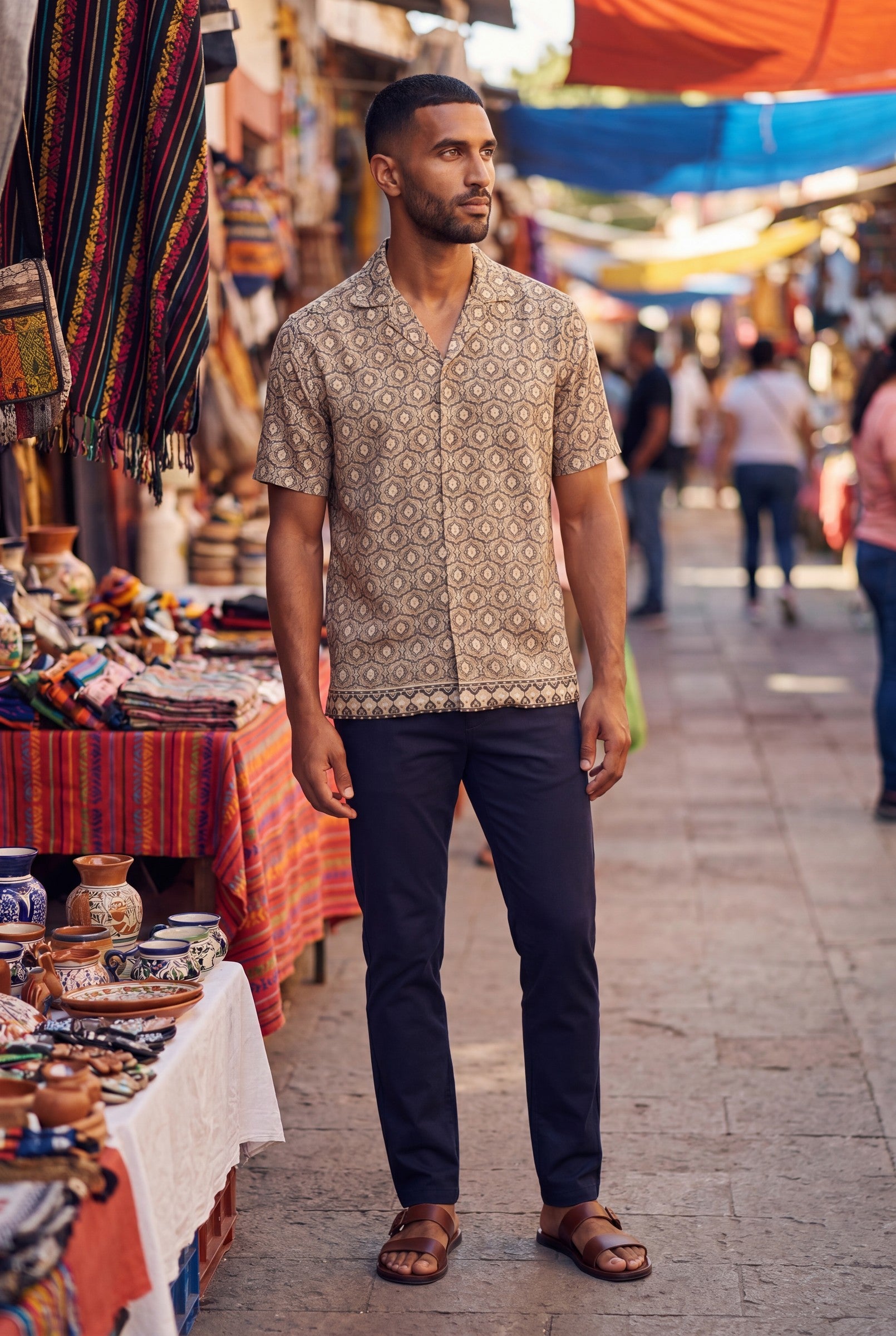 Men's Printed Resort Shirt | Blackstone London