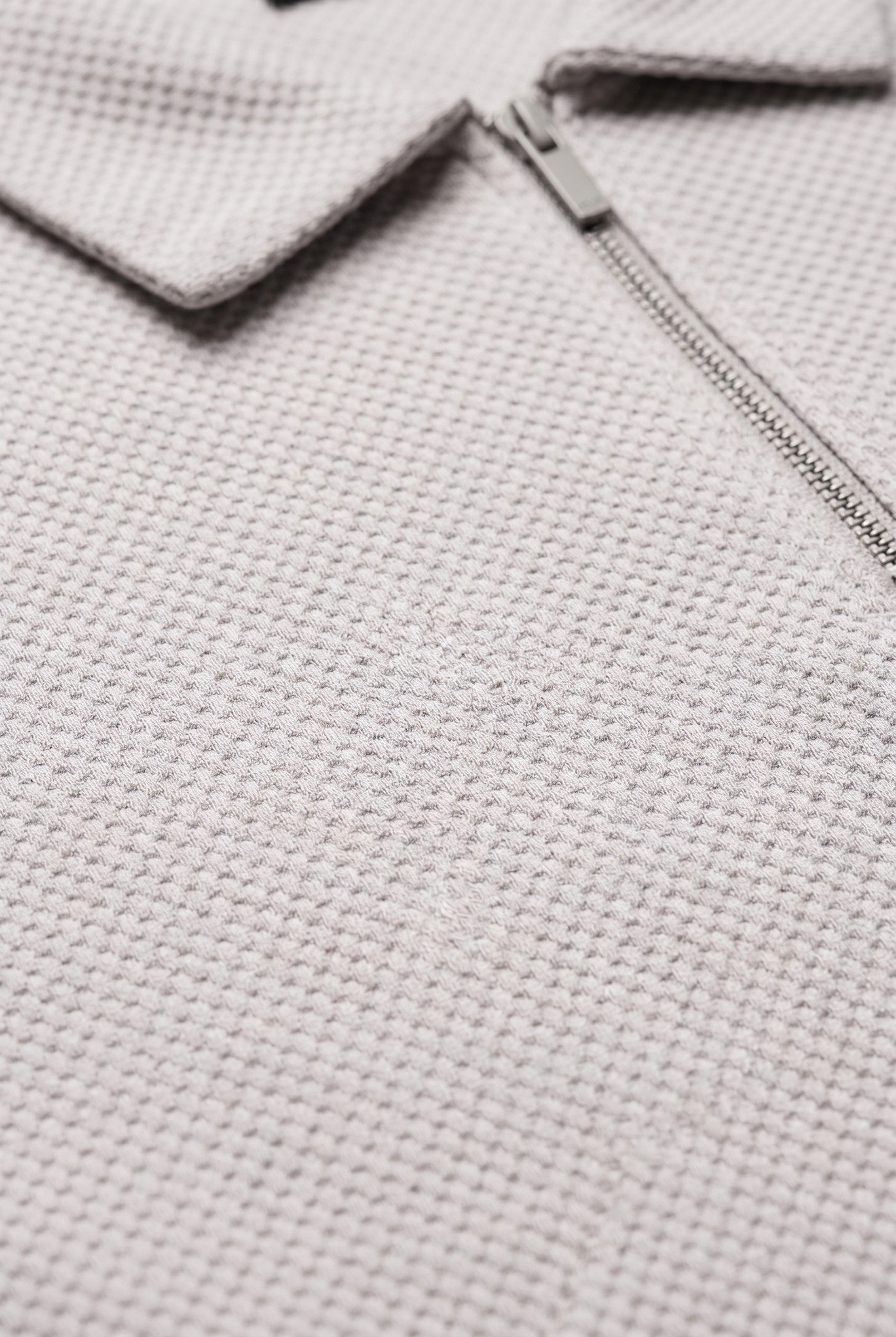 Men's Long Sleeve Textured Polo | Blackstone London