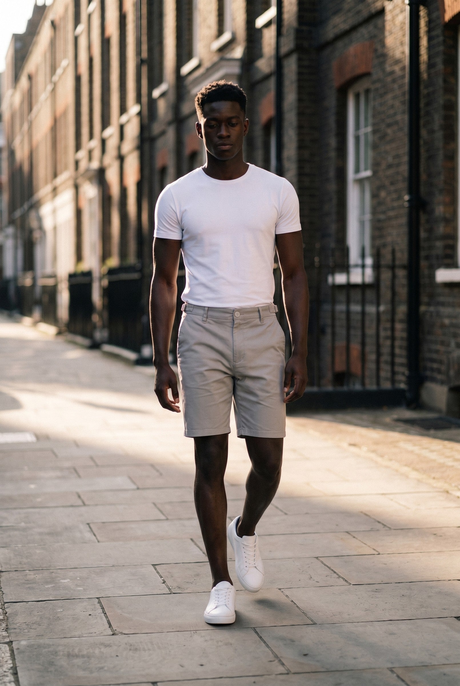 Men's Side Adjuster Chino Shorts | Blackstone London