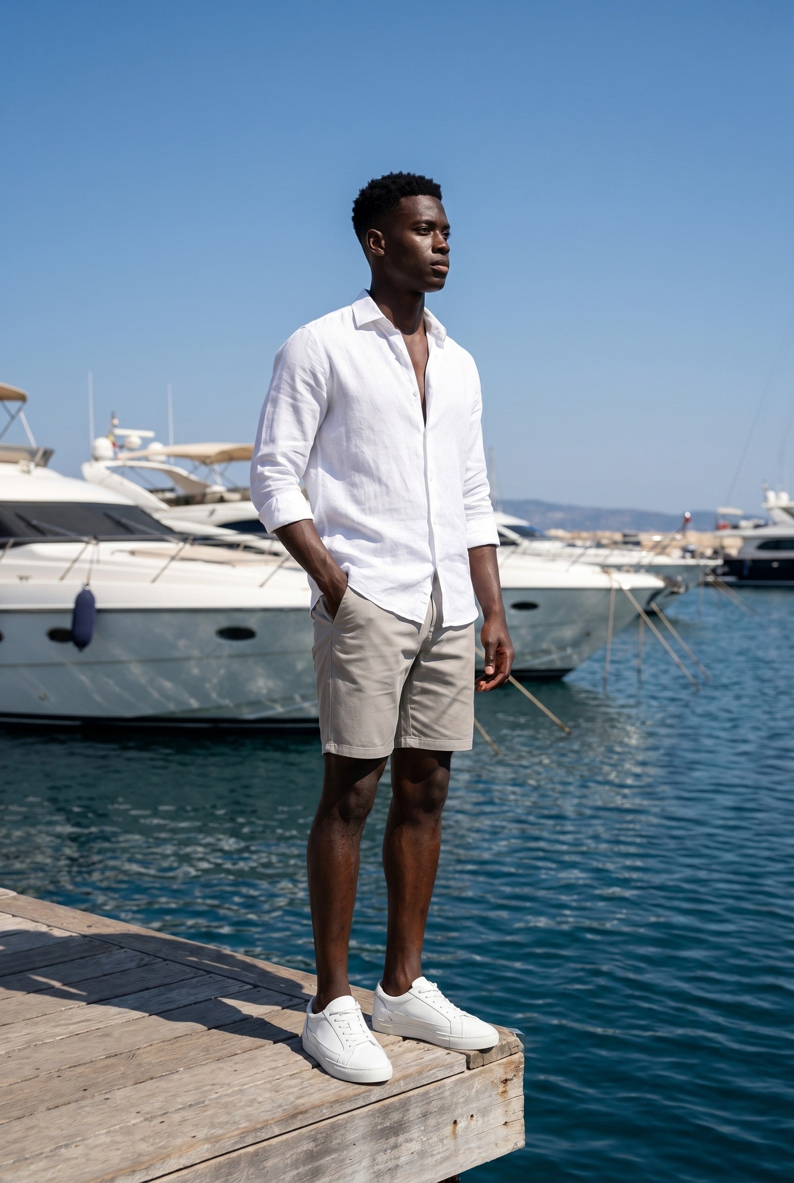 Men's Side Adjuster Chino Shorts | Blackstone London