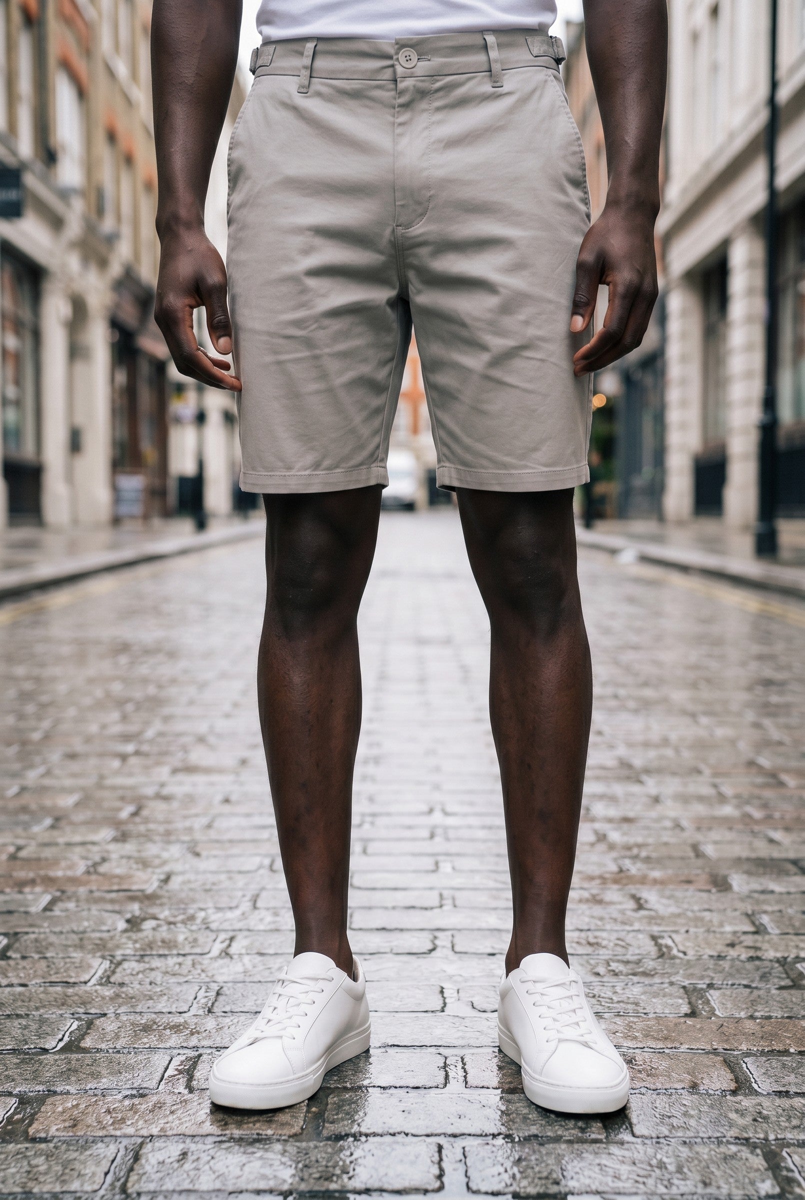 Men's Side Adjuster Chino Shorts | Blackstone London