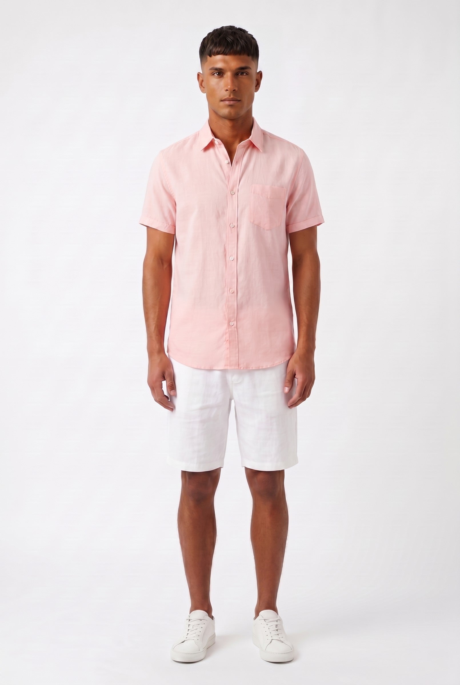 Men's Cotton Linen Short Sleeve Shirt | Blackstone London