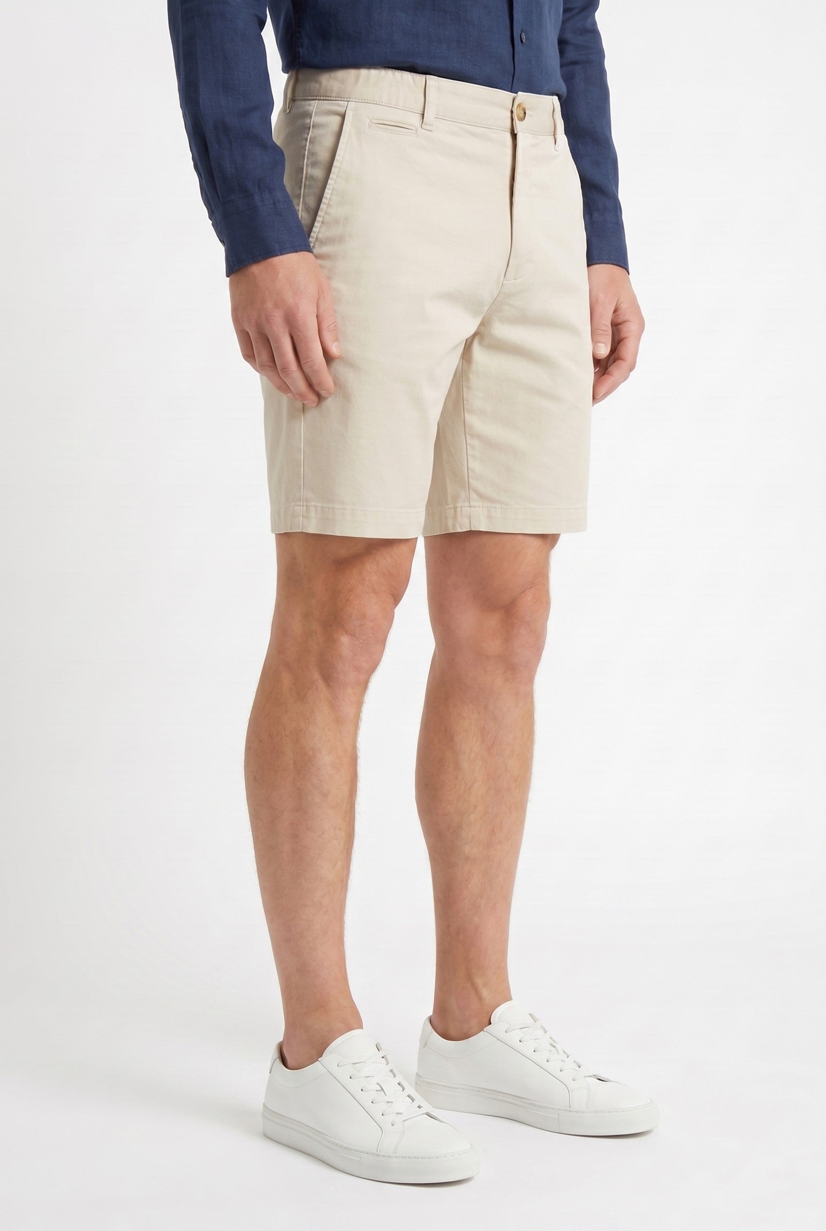Men's Cotton Linen Chino Shorts | Blackstone London