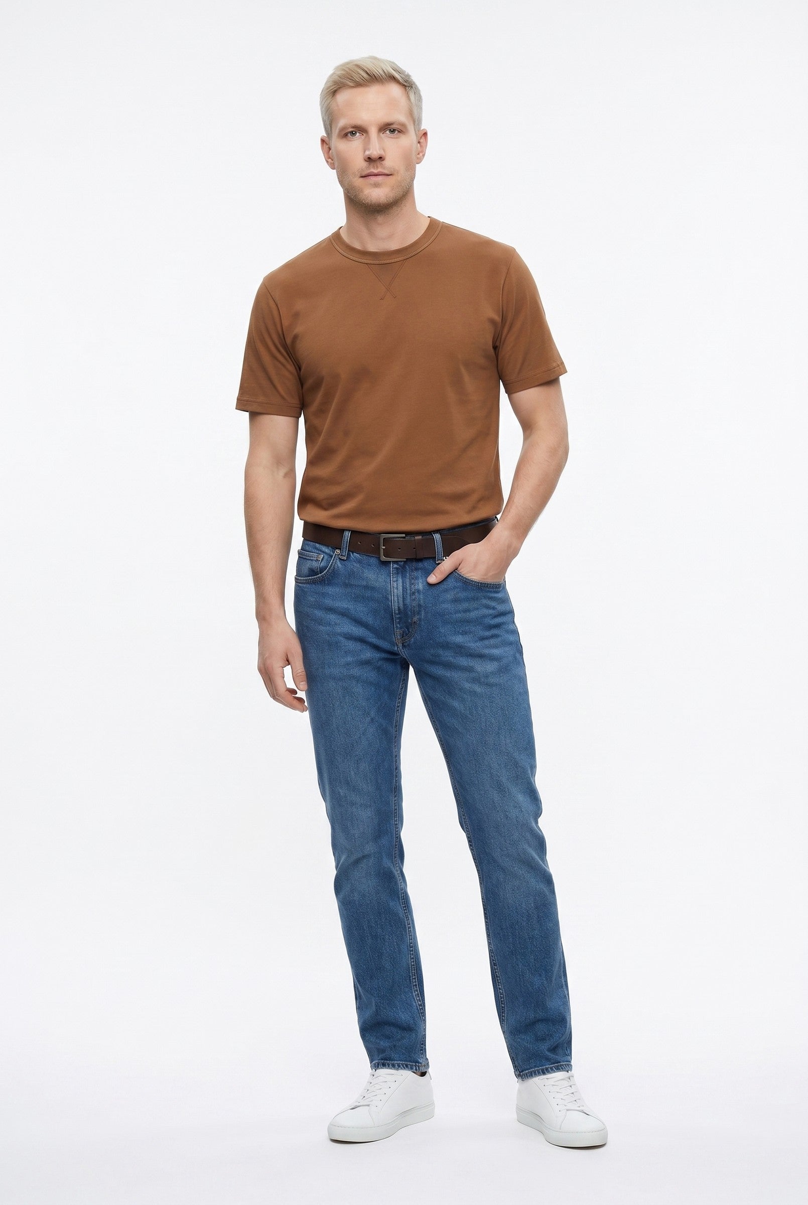 Men's Midweight Cotton Crew Neck T-Shirt | Blackstone London