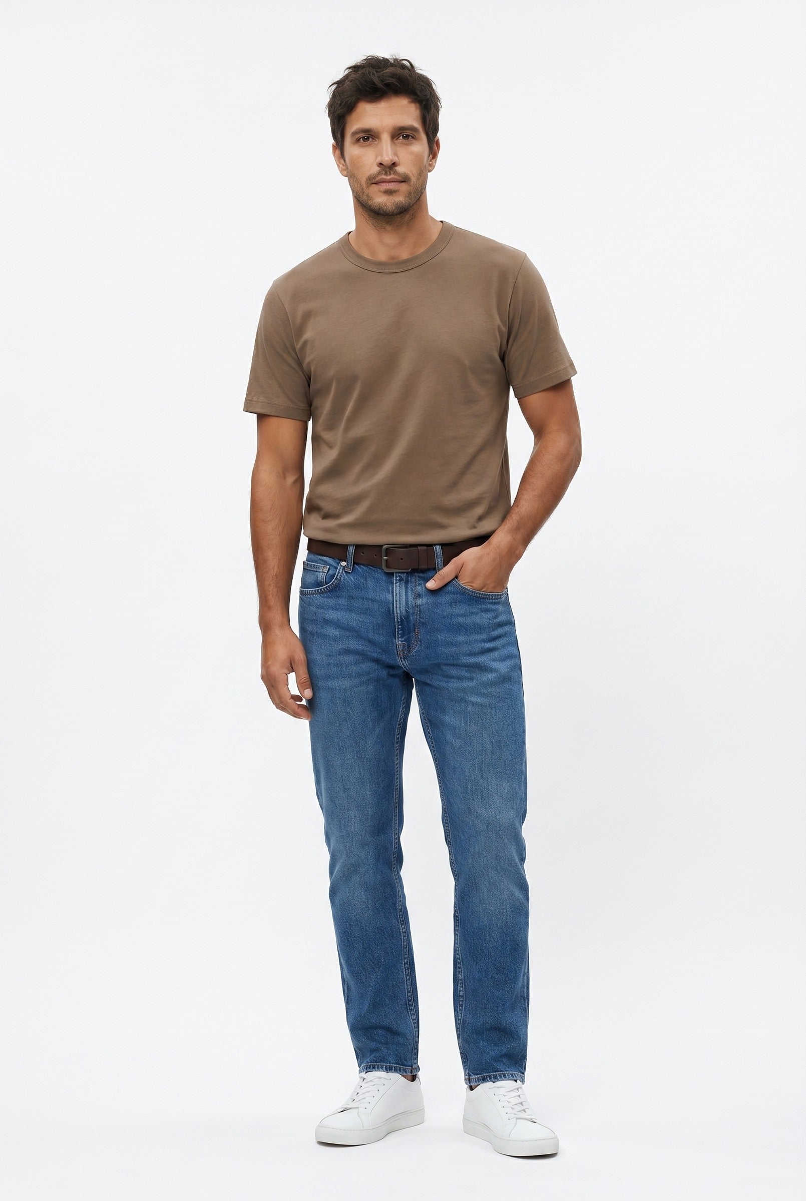 Men's Midweight Cotton Crew Neck T-Shirt | Blackstone London