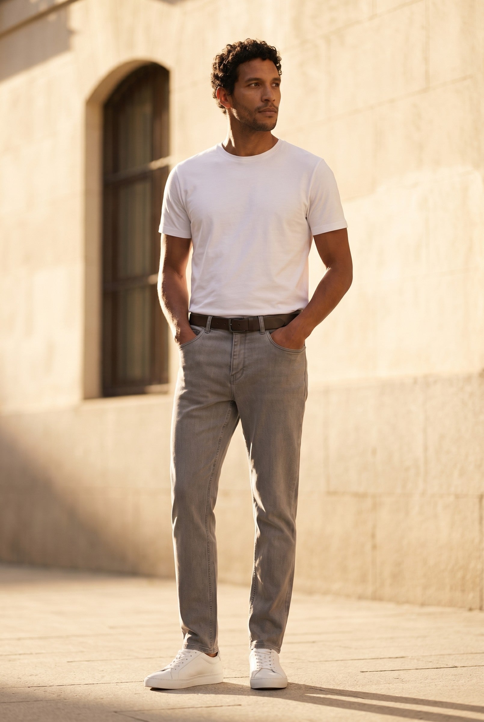 Men's Slim Tapered Stretch Denim Jeans | Blackstone London
