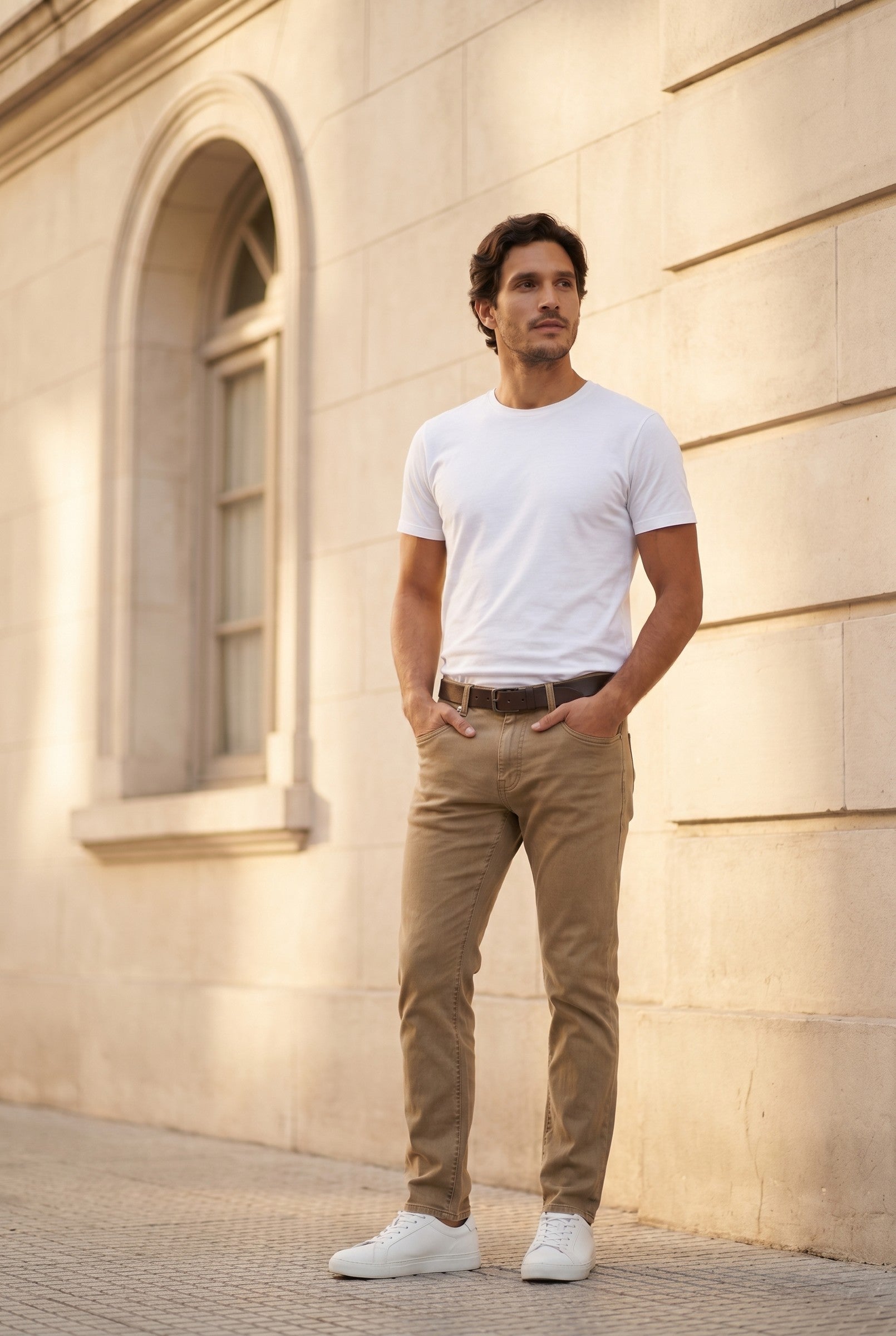 Men's Slim Tapered Stretch Denim Jeans | Blackstone London