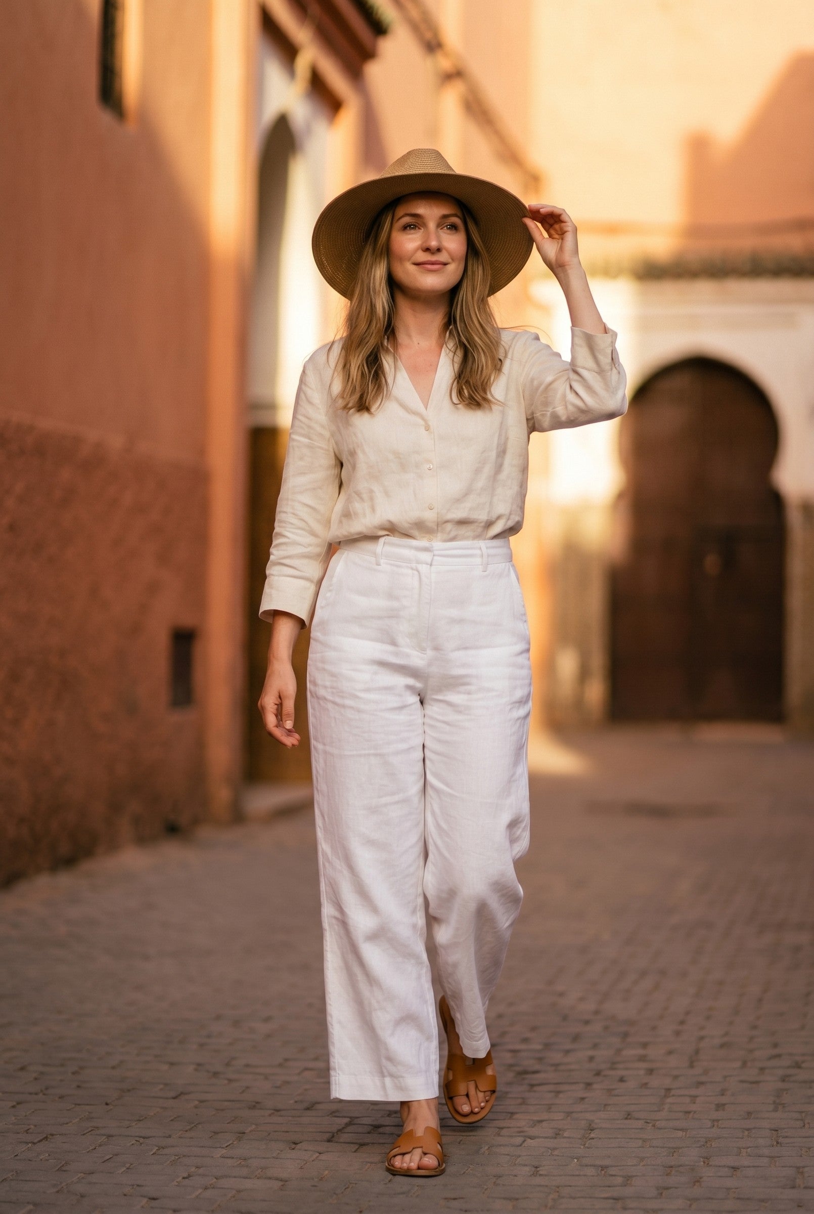 Men's Classic Flat Brim Beach Sun Hat | Blackstone London