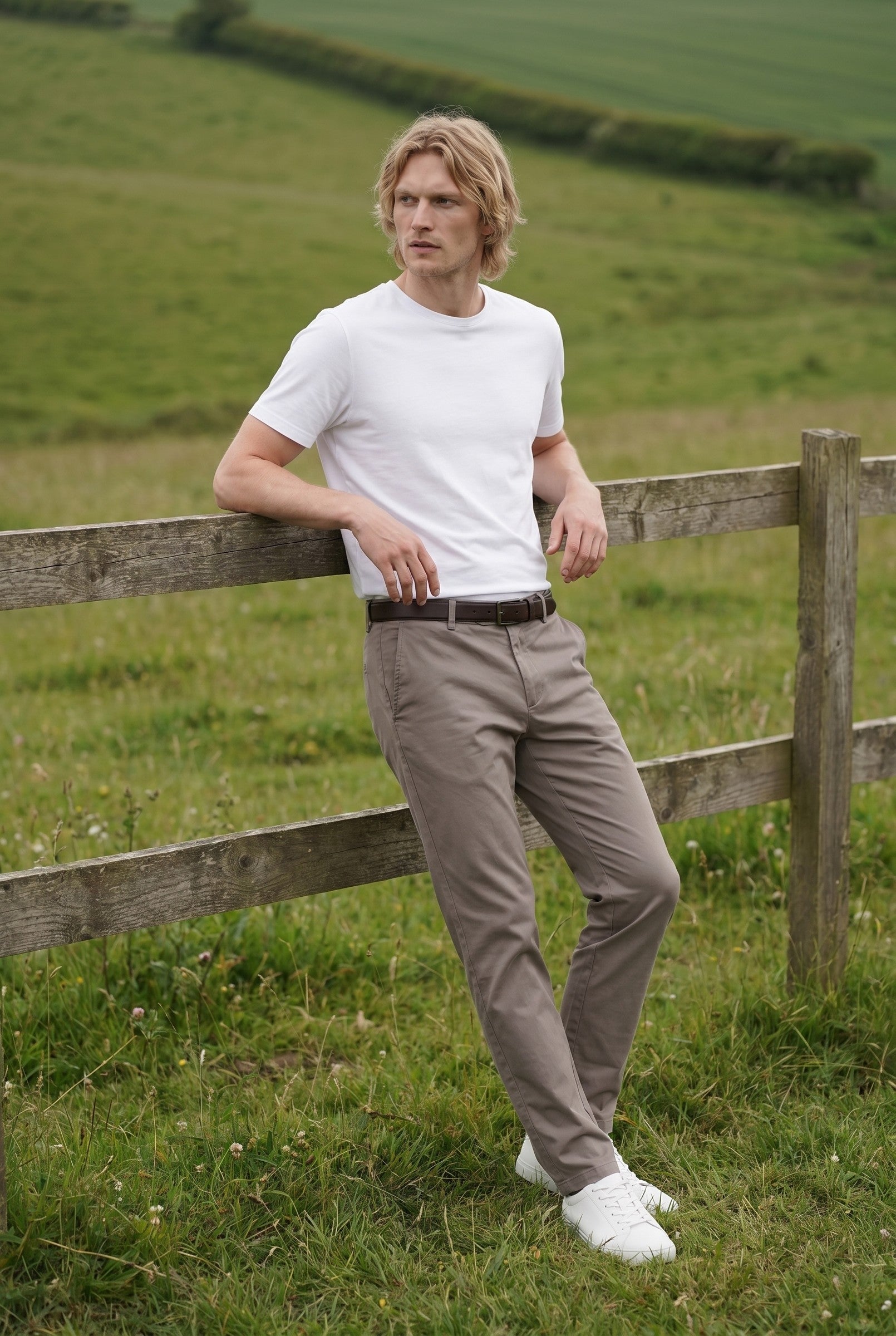 Men's Slim Fit Tailored Chino Trousers | Blackstone London