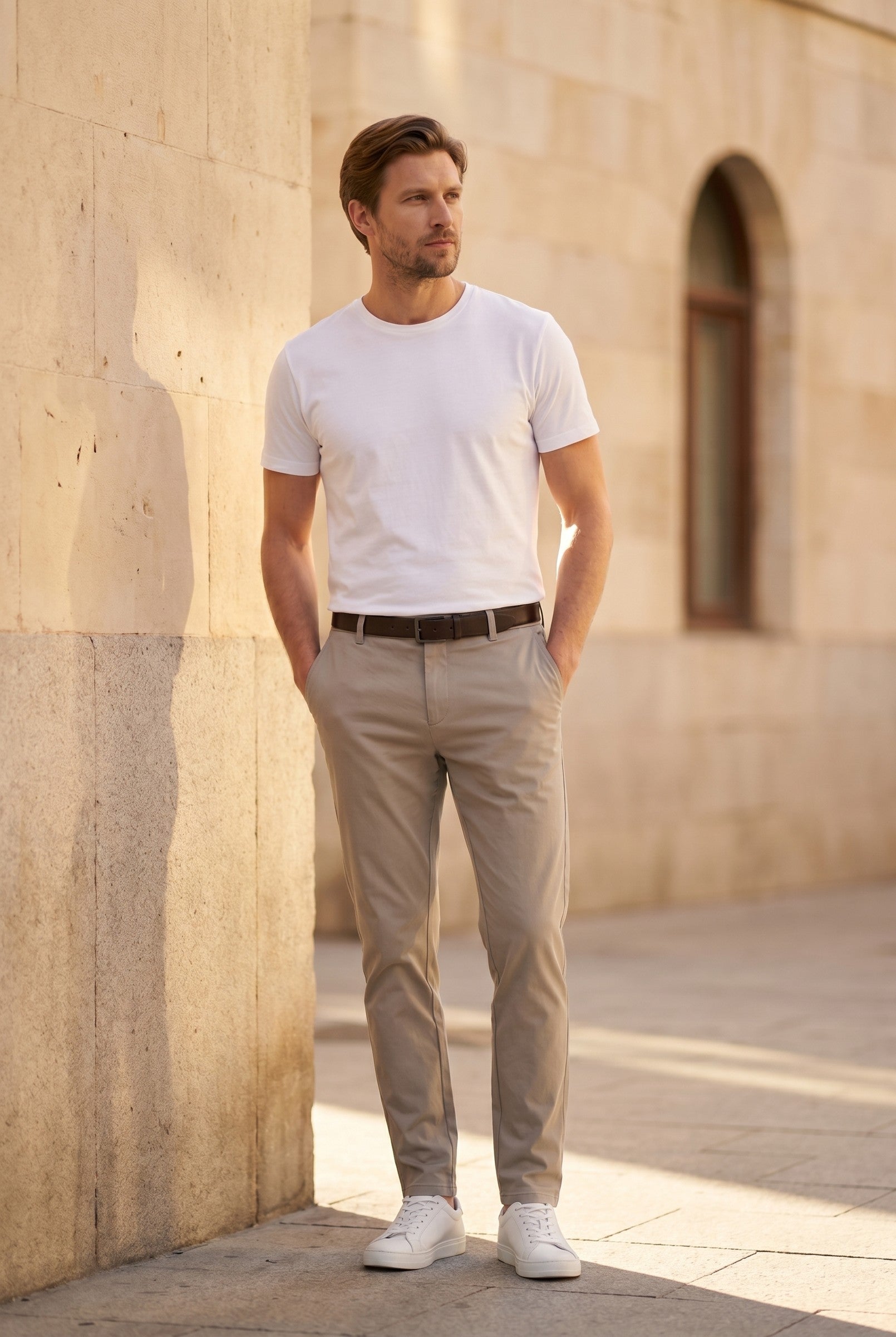 Men's Slim Fit Tailored Chino Trousers | Blackstone London