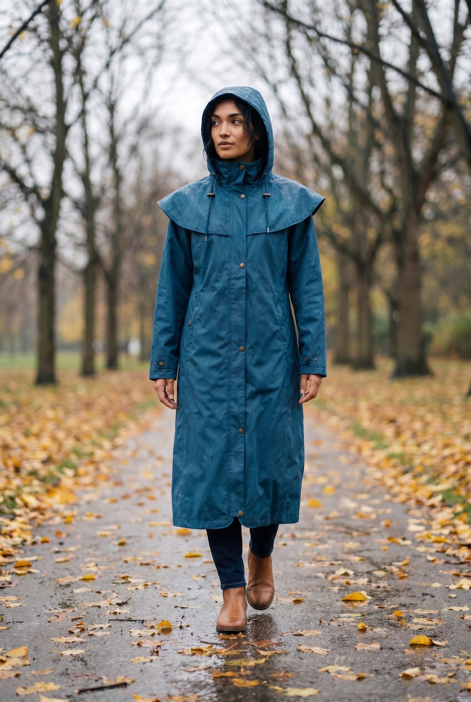 Women's Long Waterproof Raincoat | Blackstone London