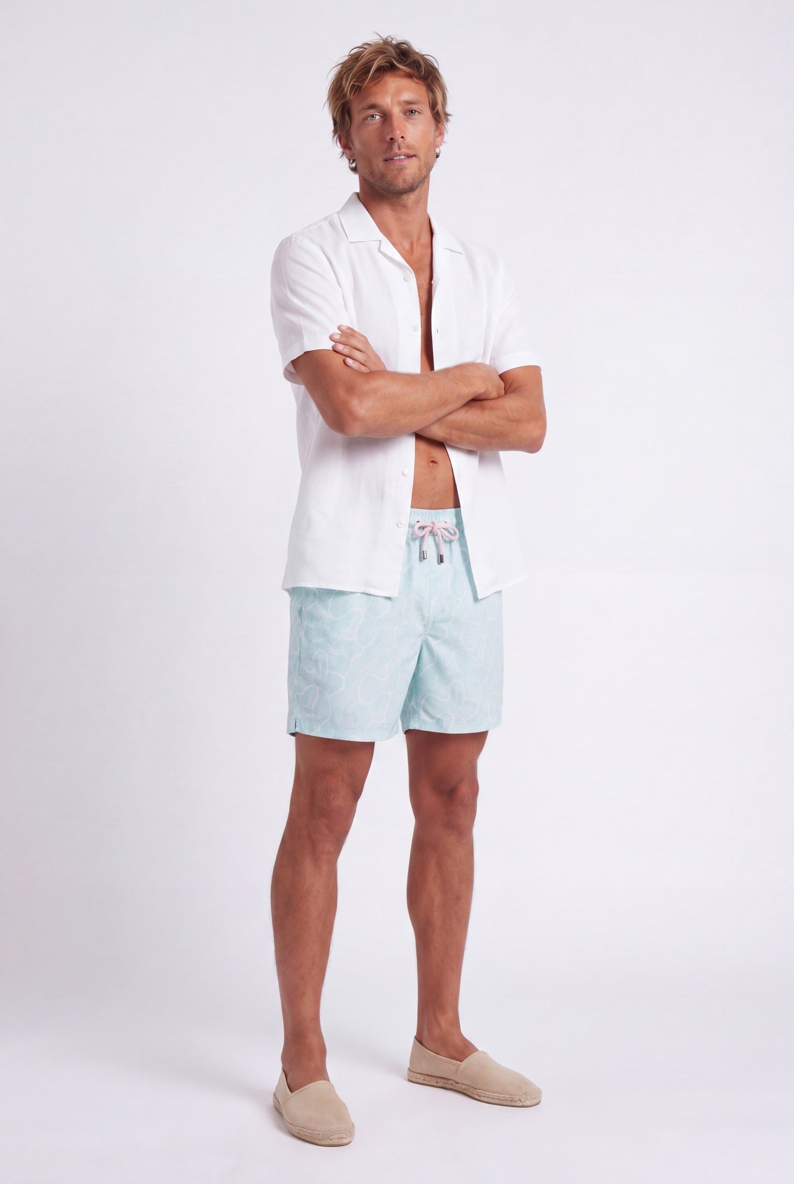 Men's Agave Print Swim Shorts | Blackstone London
