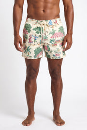 Men's Vintage Print Swim Shorts | Blackstone London