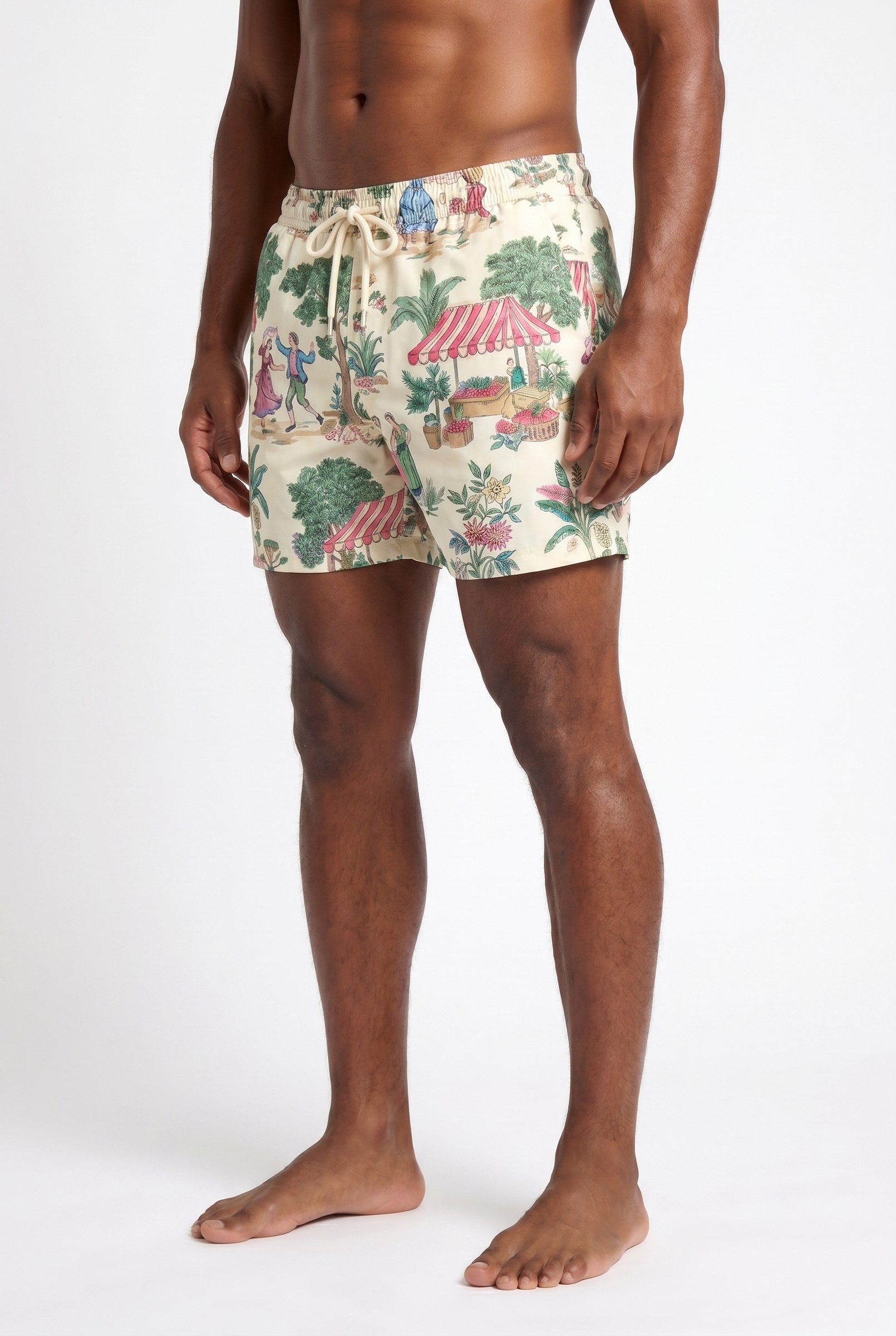 Men's Vintage Print Swim Shorts | Blackstone London