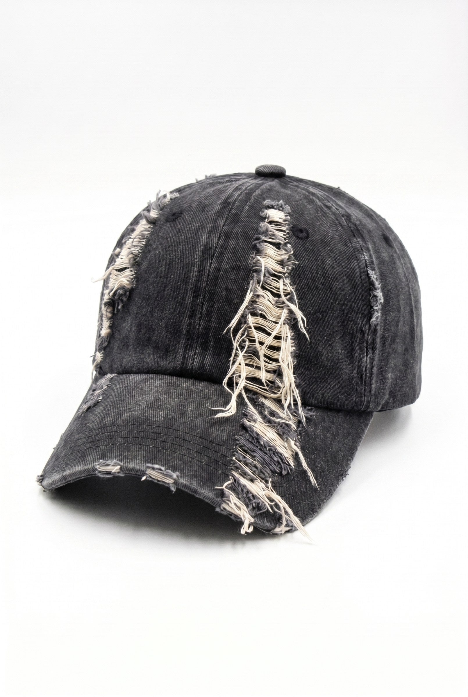 Men's Washed Distressed 6-Panel Cap | Blackstone London