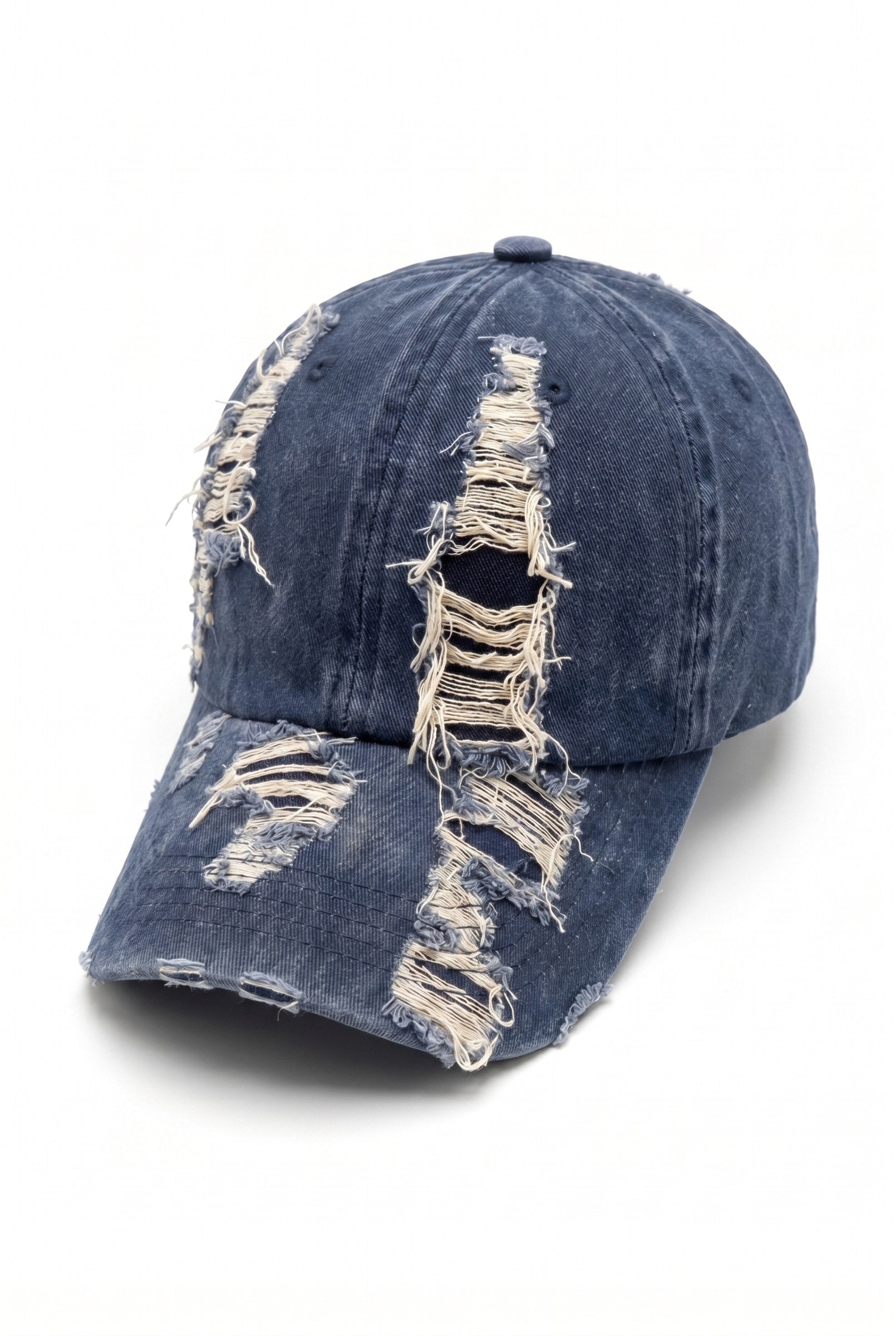 Men's Washed Distressed 6-Panel Cap | Blackstone London