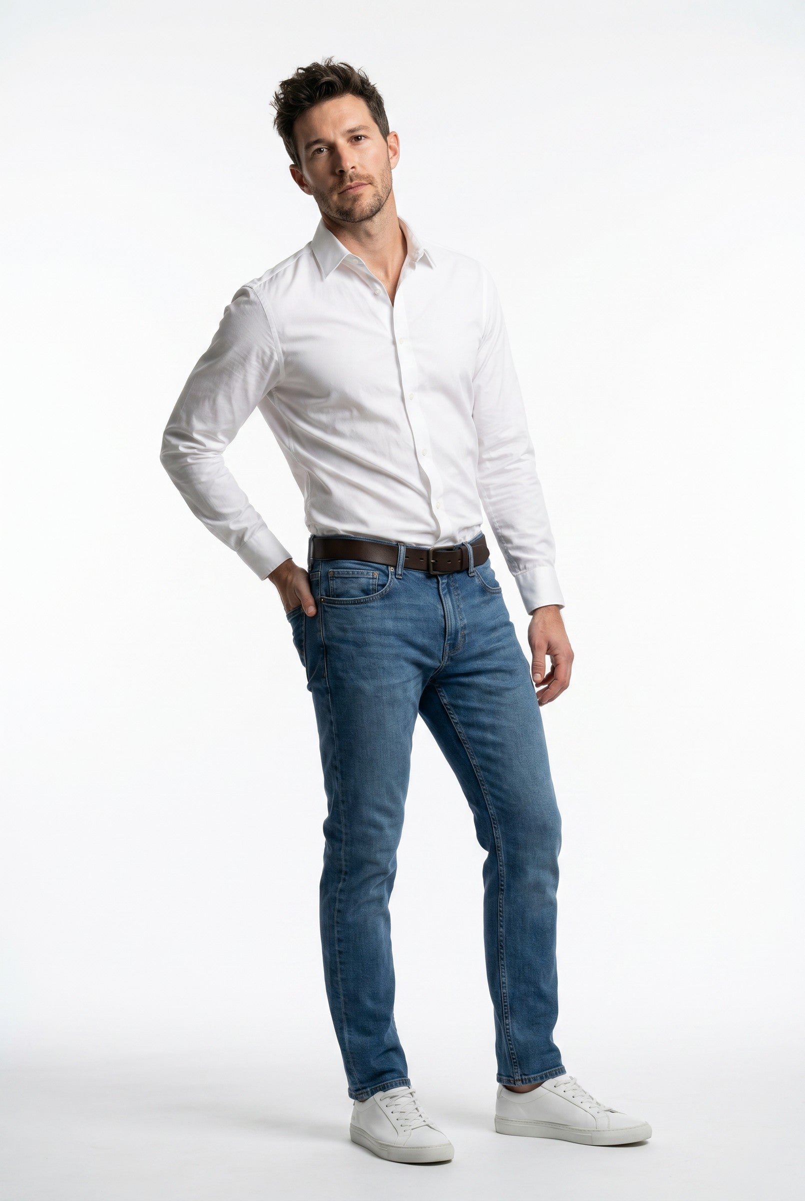 Men's Poplin Longsleeve Shirt | Blackstone London