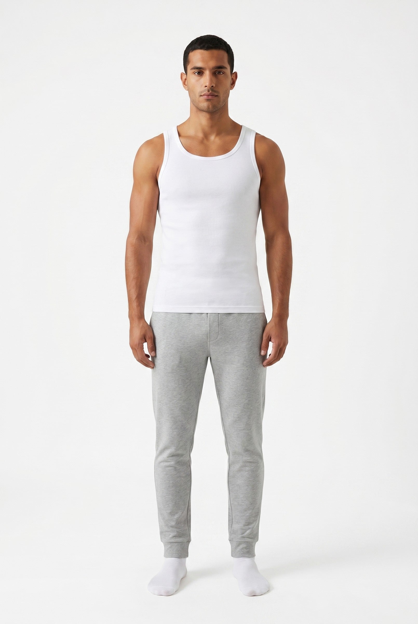 Men's Ribbed Cotton Tank Top | Blackstone London