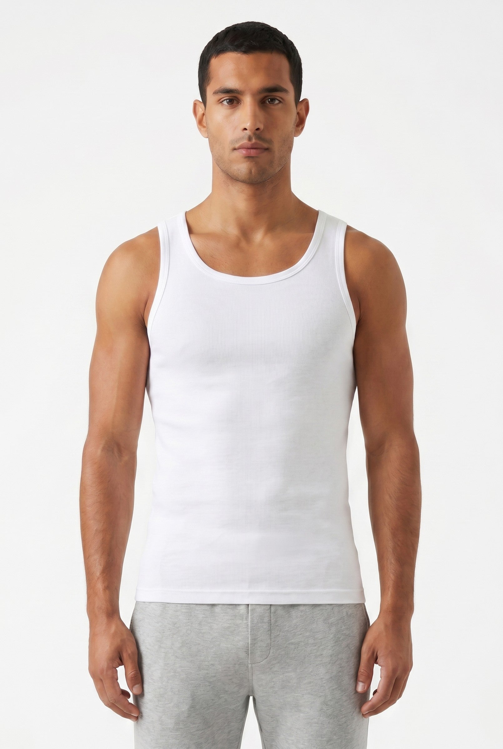 Men's Ribbed Cotton Tank Top | Blackstone London
