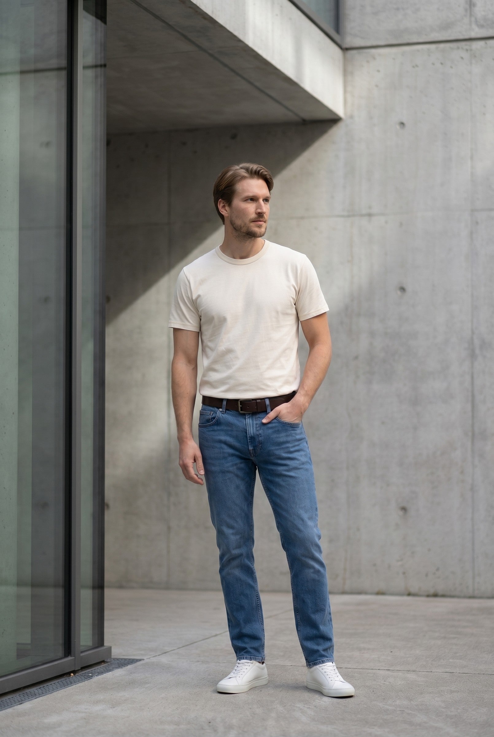 Men's Midweight Cotton Crew Neck T-Shirt | Blackstone London