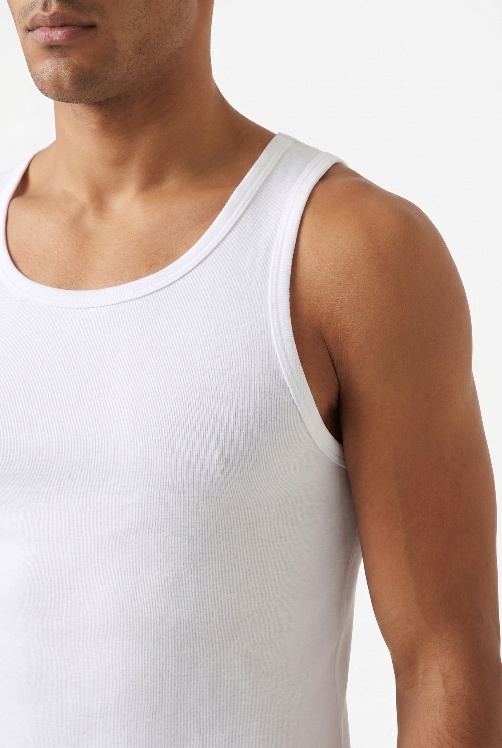 Men's Ribbed Cotton Tank Top | Blackstone London