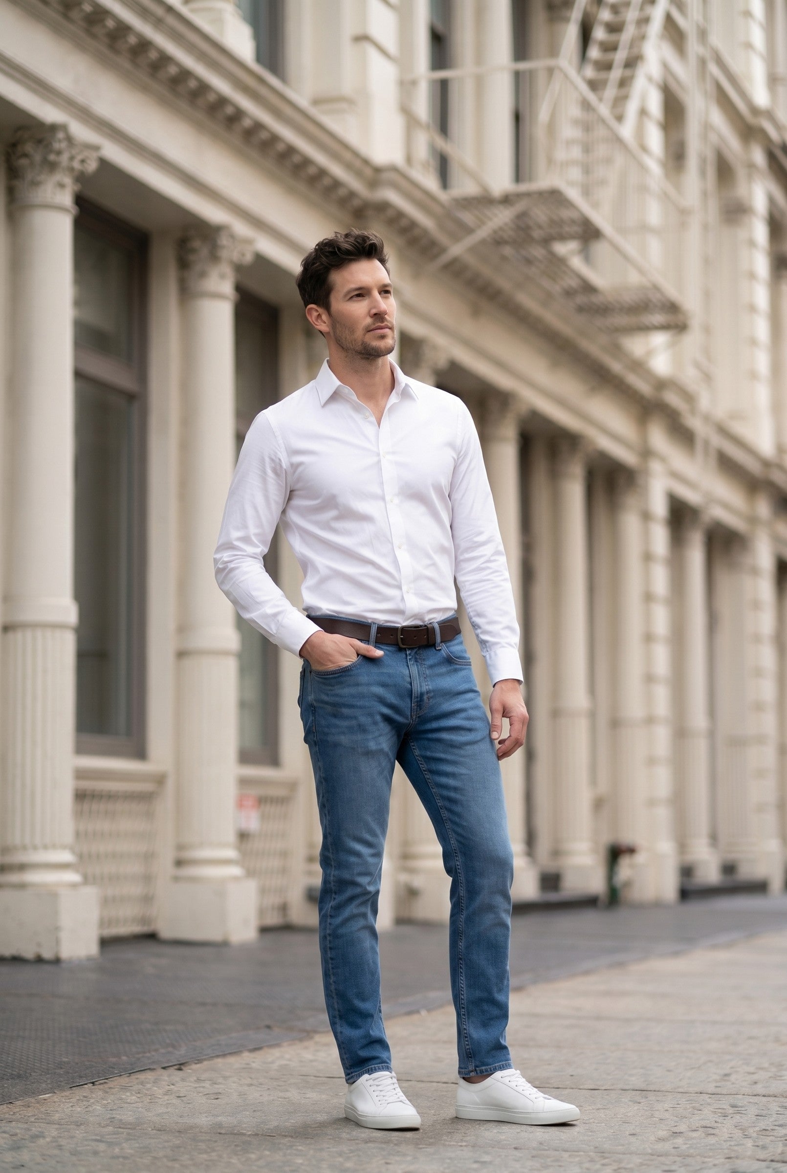 Men's Poplin Longsleeve Shirt | Blackstone London