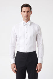 Men's White Wing Collar Tuxedo Shirt | Blackstone London