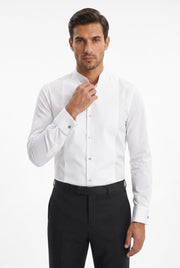 Men's White Studded Marcella Dress Shirt | Blackstone London