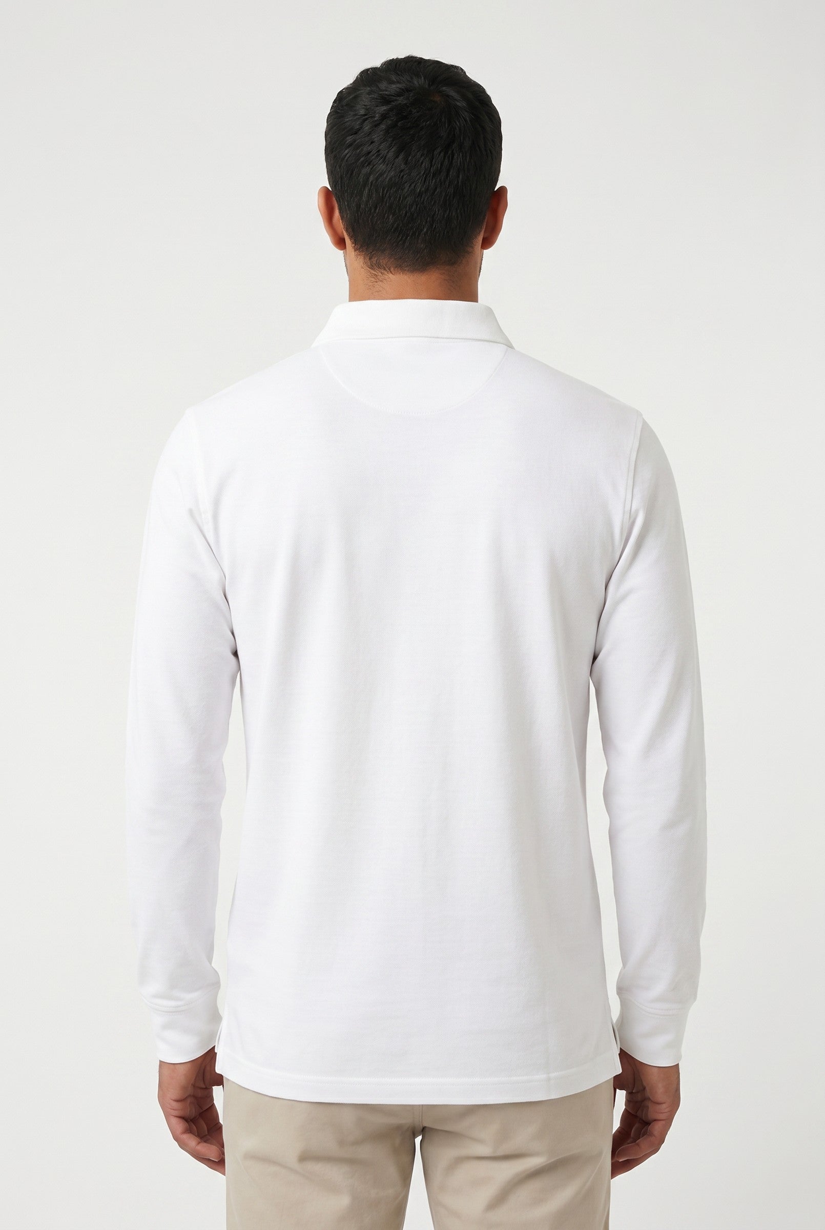 Men's Moxon Long-Sleeve Pique Polo | Blackstone London