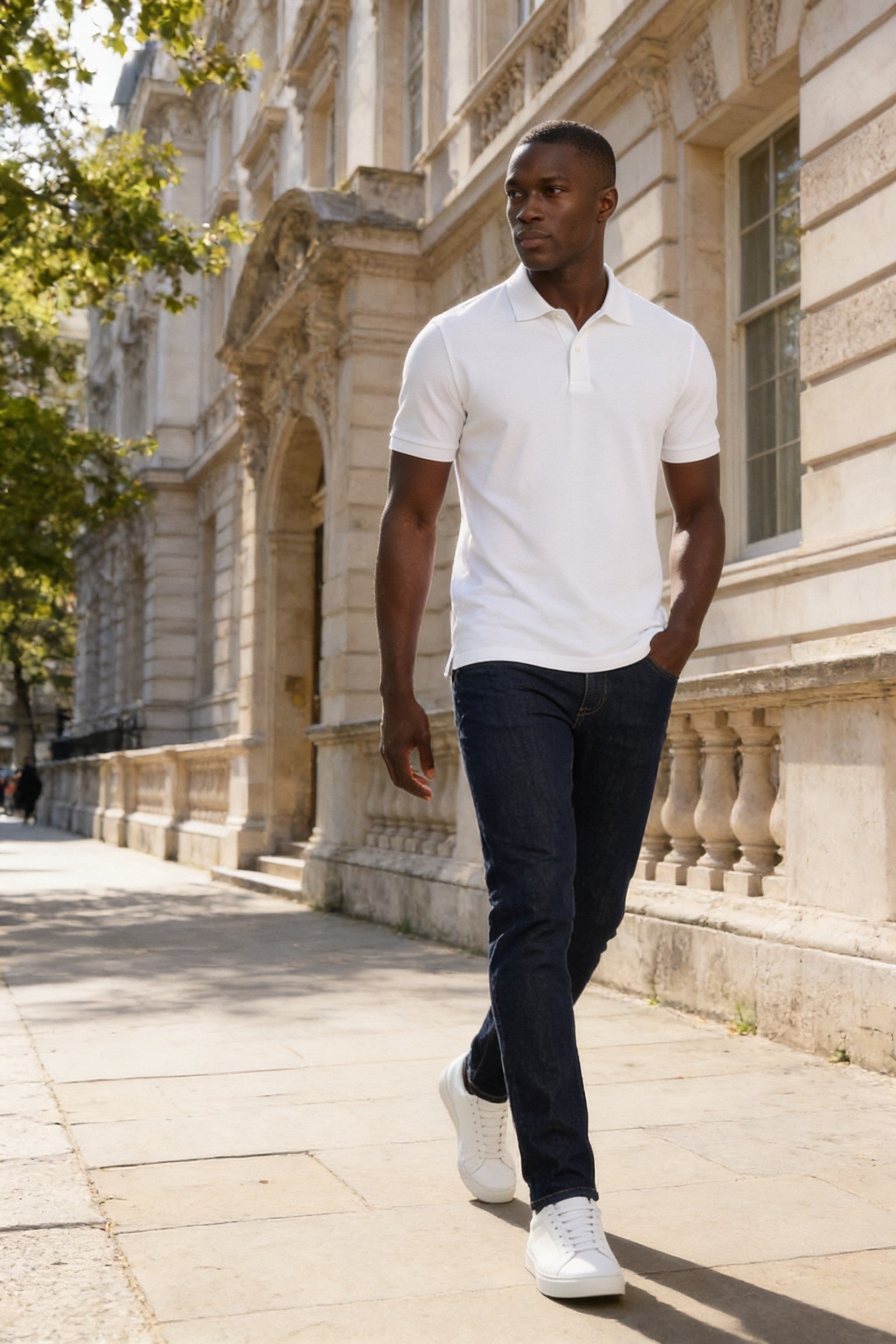 Men's Moxon Pique Polo Shirt | Blackstone London